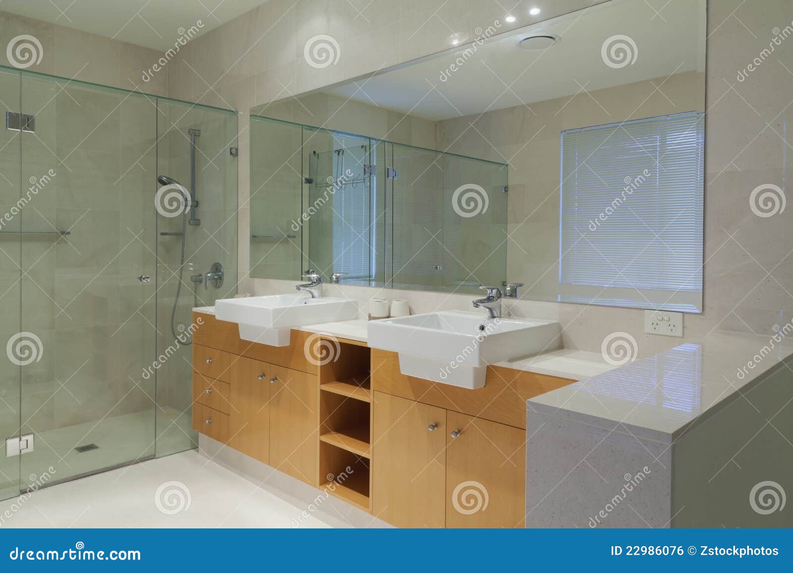 Twin Bathroom Royalty Free Stock Image - Image: 22986076