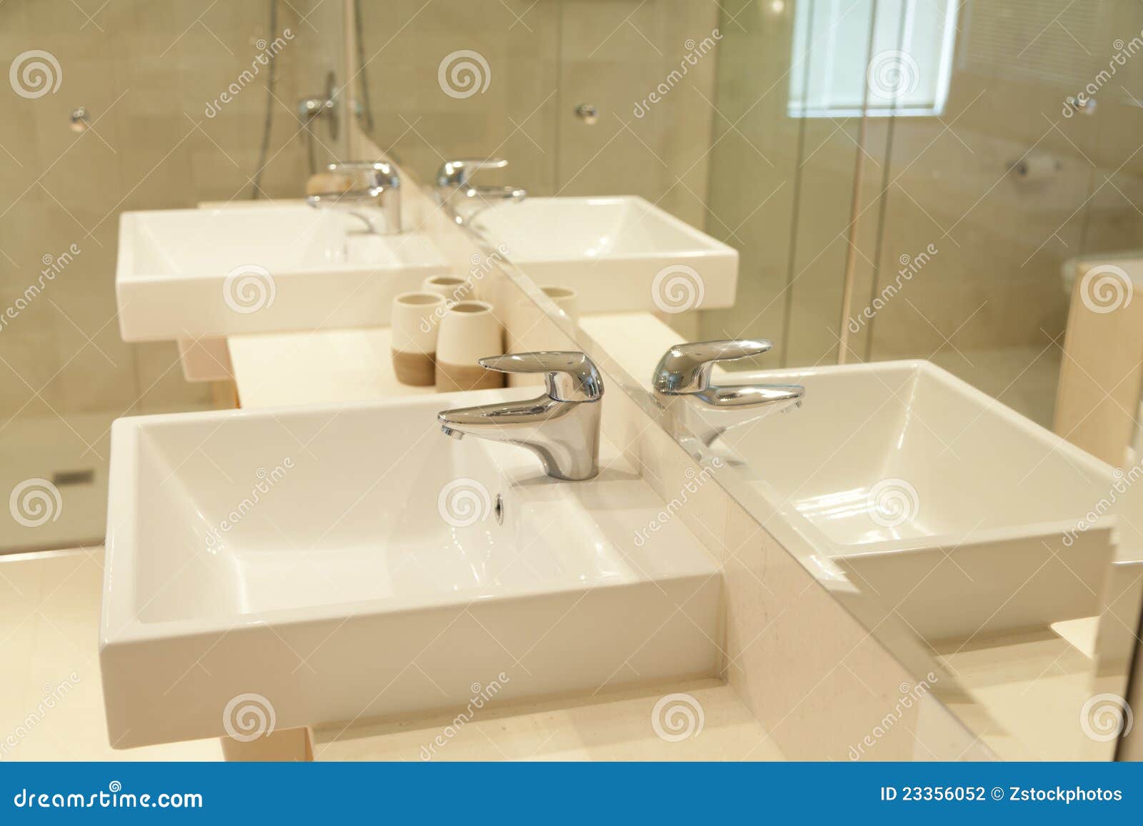Twin Bathroom Sinks Stock Photography - Image: 23356052