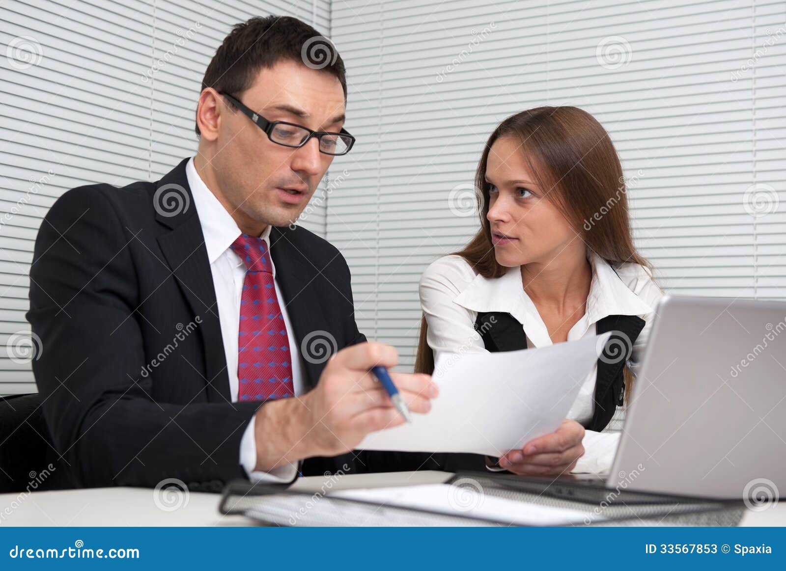 Two Business People Having Meeting Stock Photos - Image: 33567853