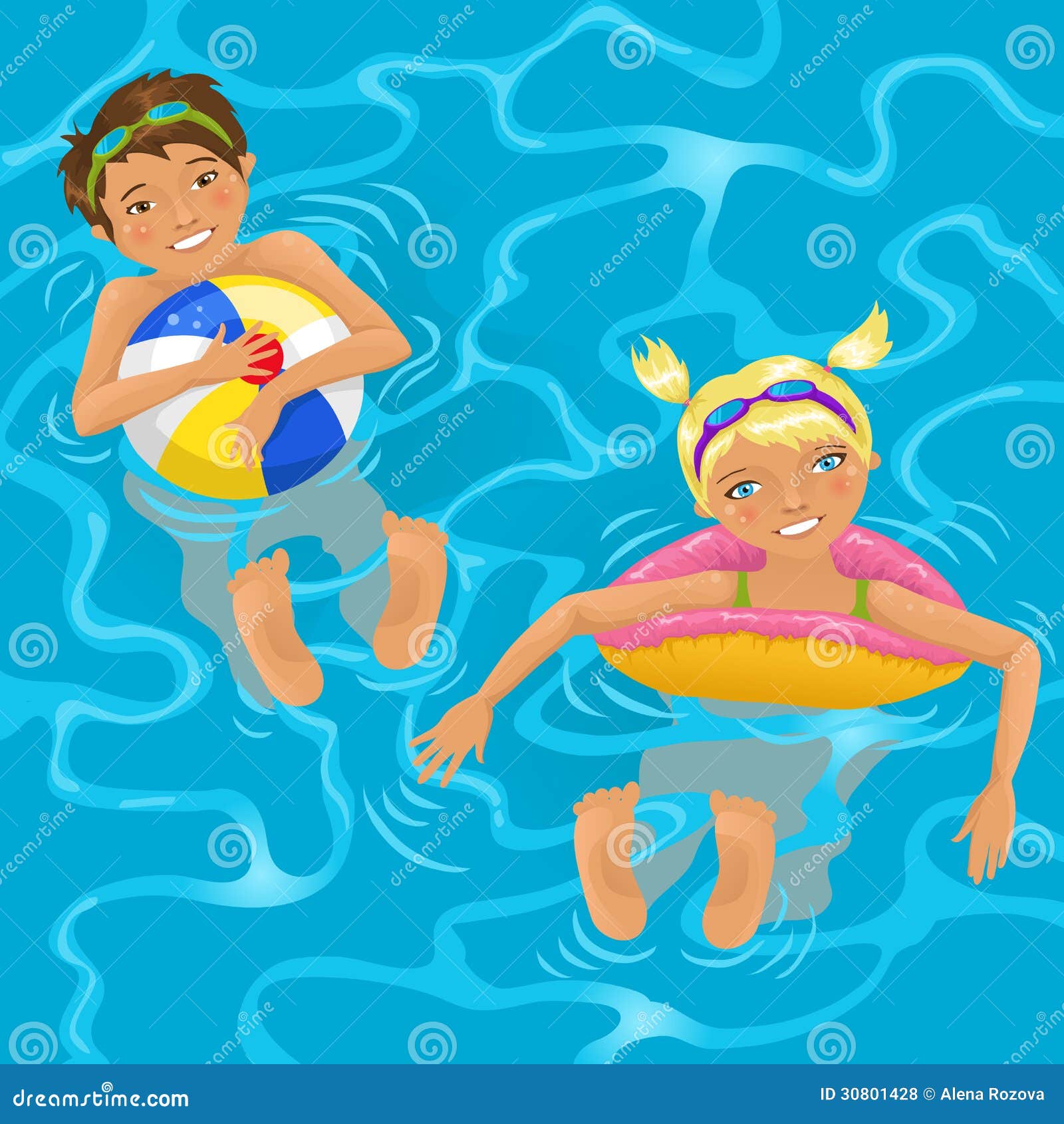 Two Kids In Water Royalty Free Stock Photos - Image: 30801428