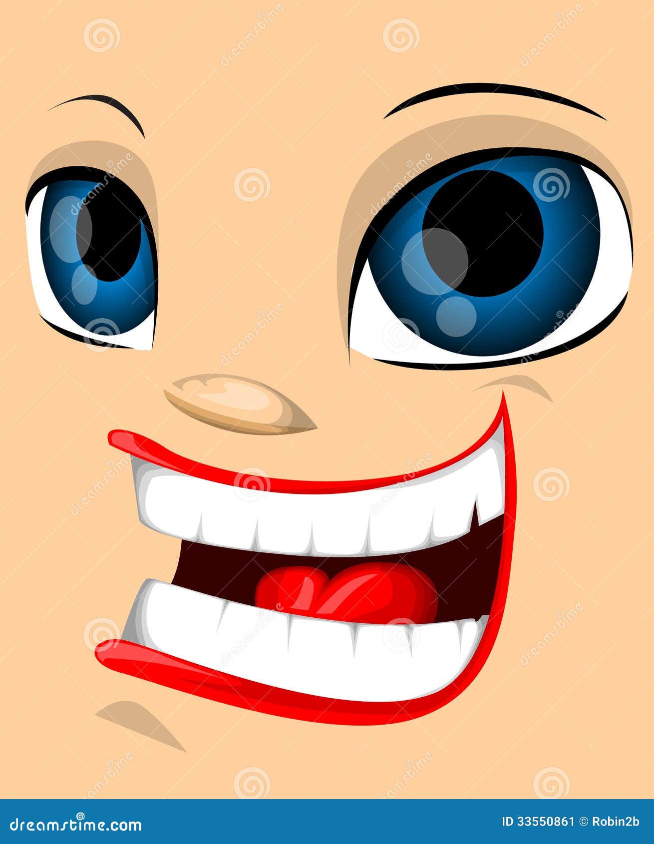 Ugly Cartoon Face Stock Image - Image: 33550861