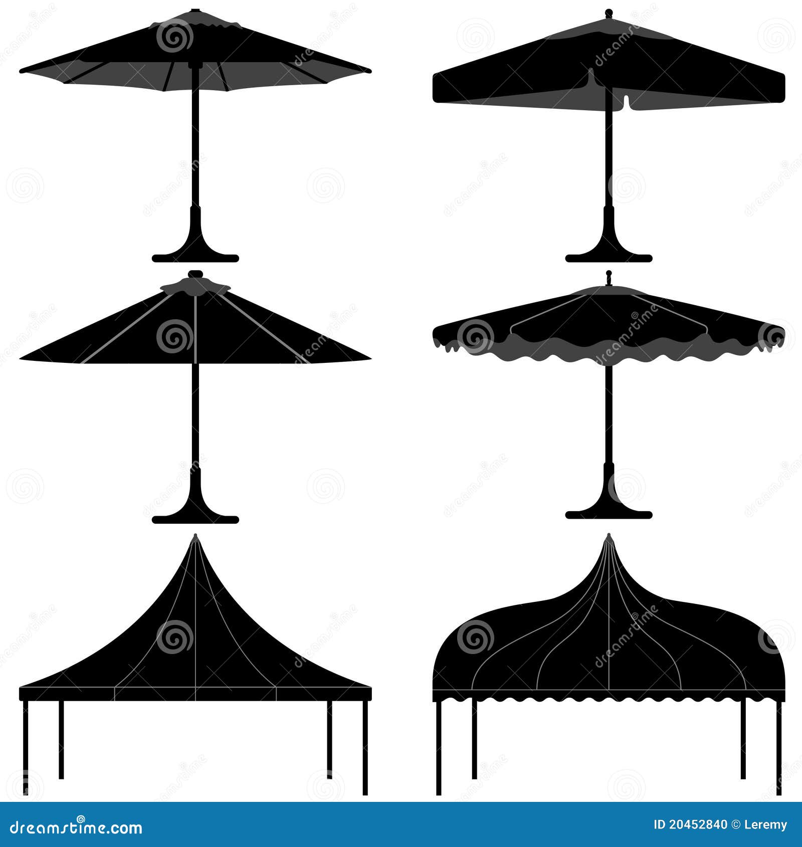 Umbrella Tent Gazebo Canopy Camp Silhouette Stock Photo - Image ...