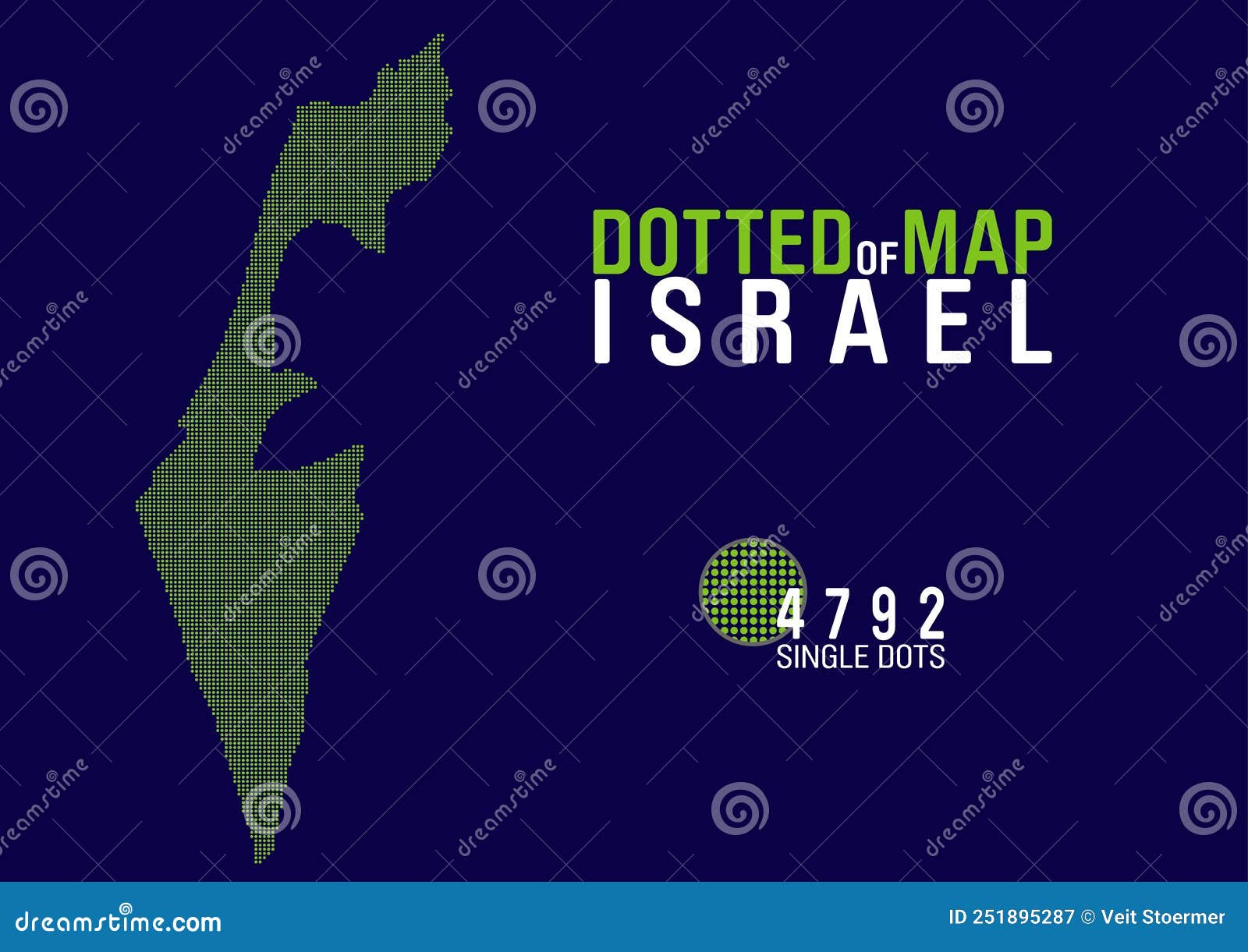 Un mapa punteado de israel ilustración del vector Ilustración de negro