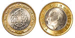 Una Moneda De La Lira Turca