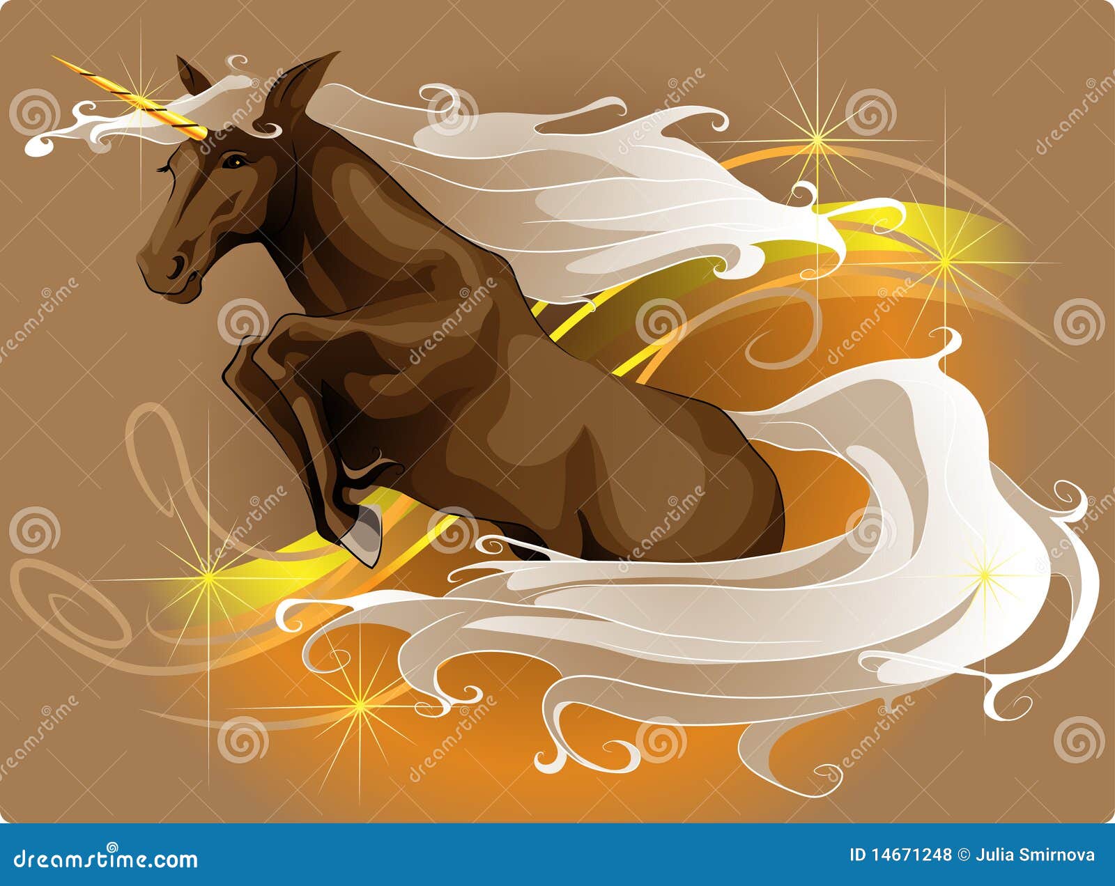 Unicorn Jumping Royalty Free Stock Photos - Image: 14671248