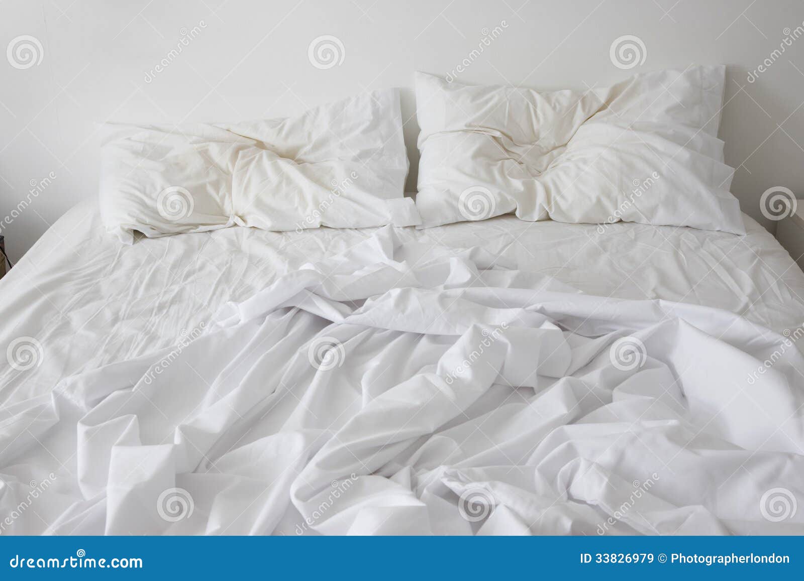 Unmade Bed Royalty Free Stock Images - Image: 33826979