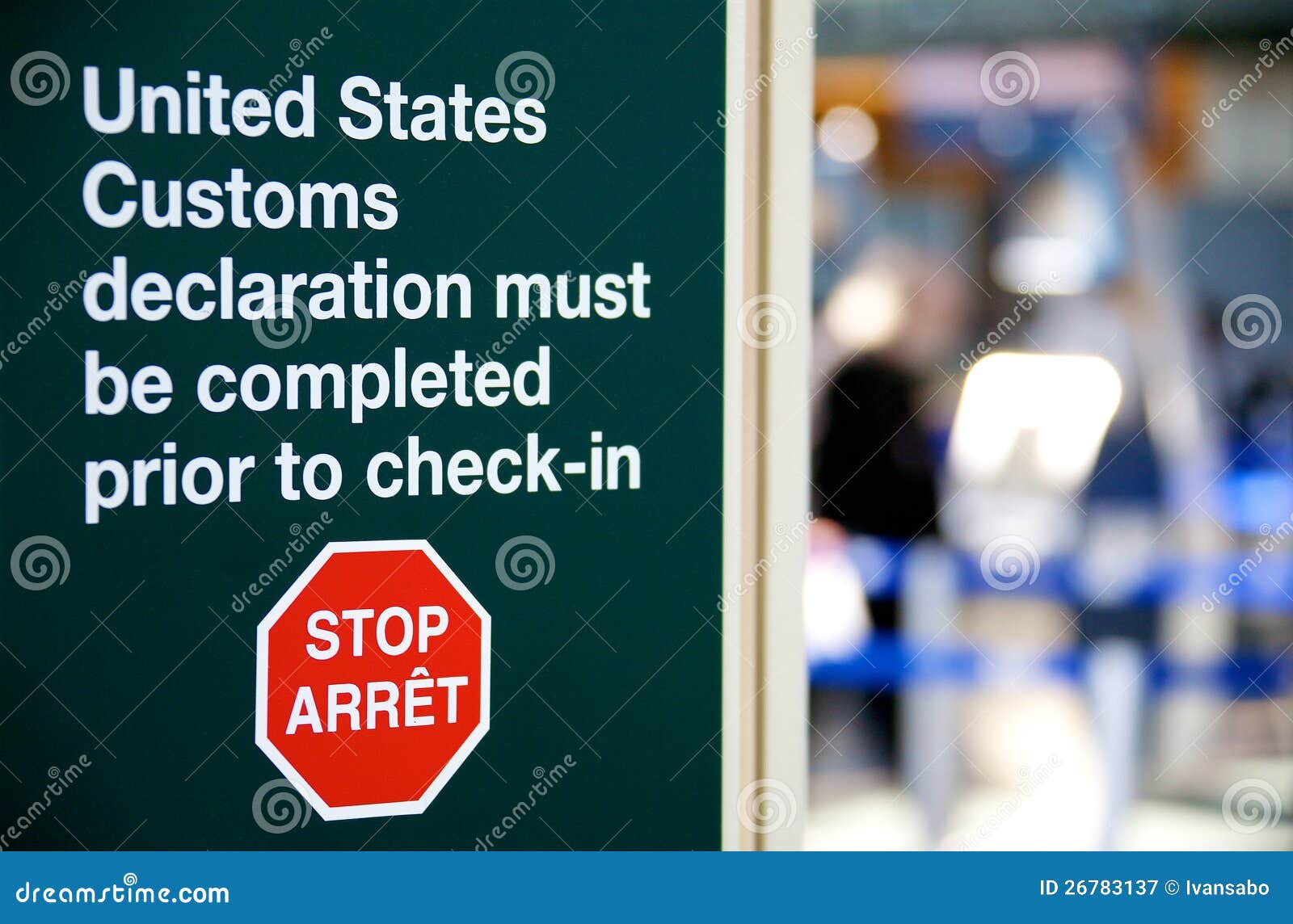 US Customs Warning Royalty Free Stock Photography Image 26783137