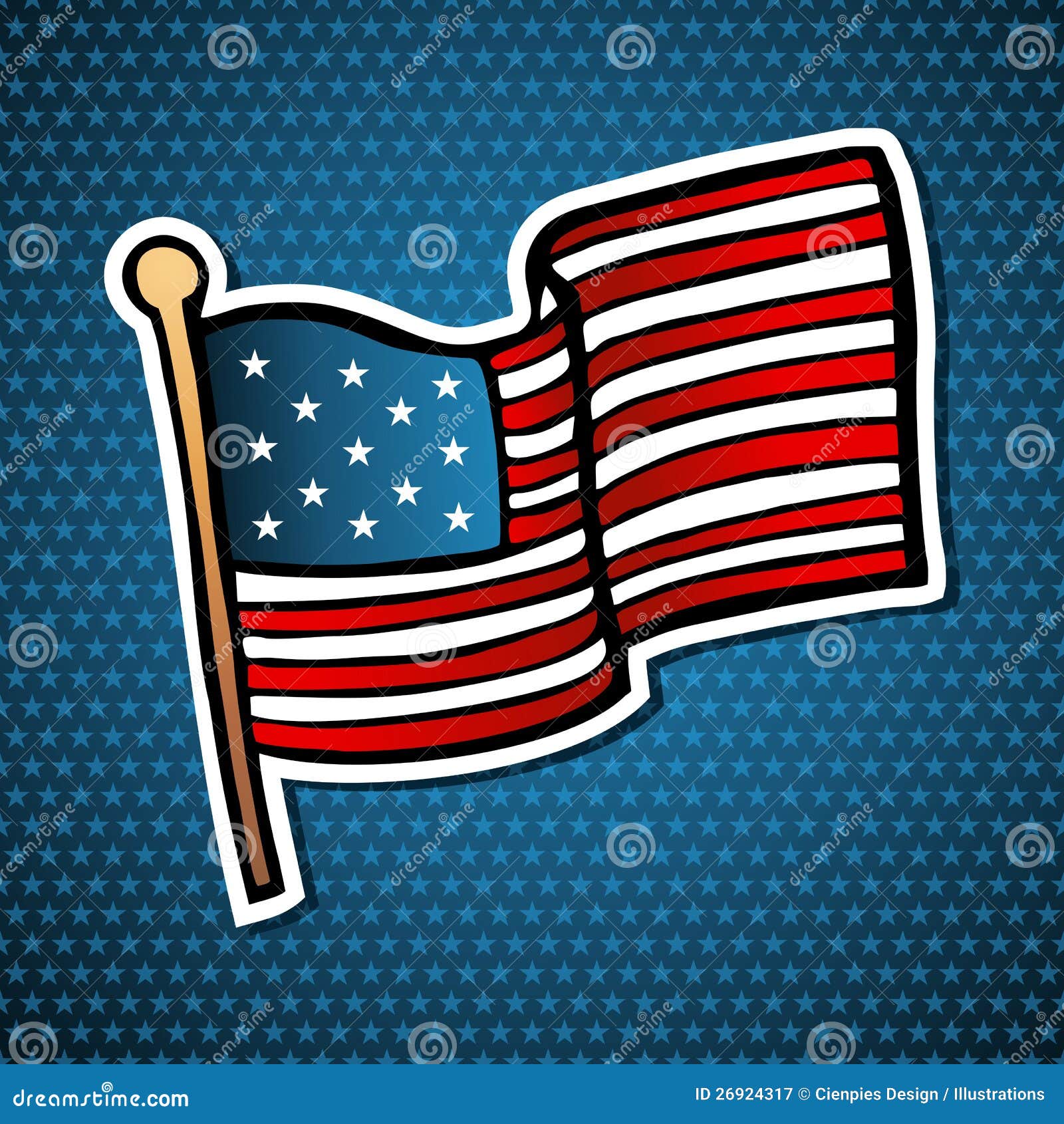 USA Cartoon Flag Royalty Free Stock Photography - Image: 26924317