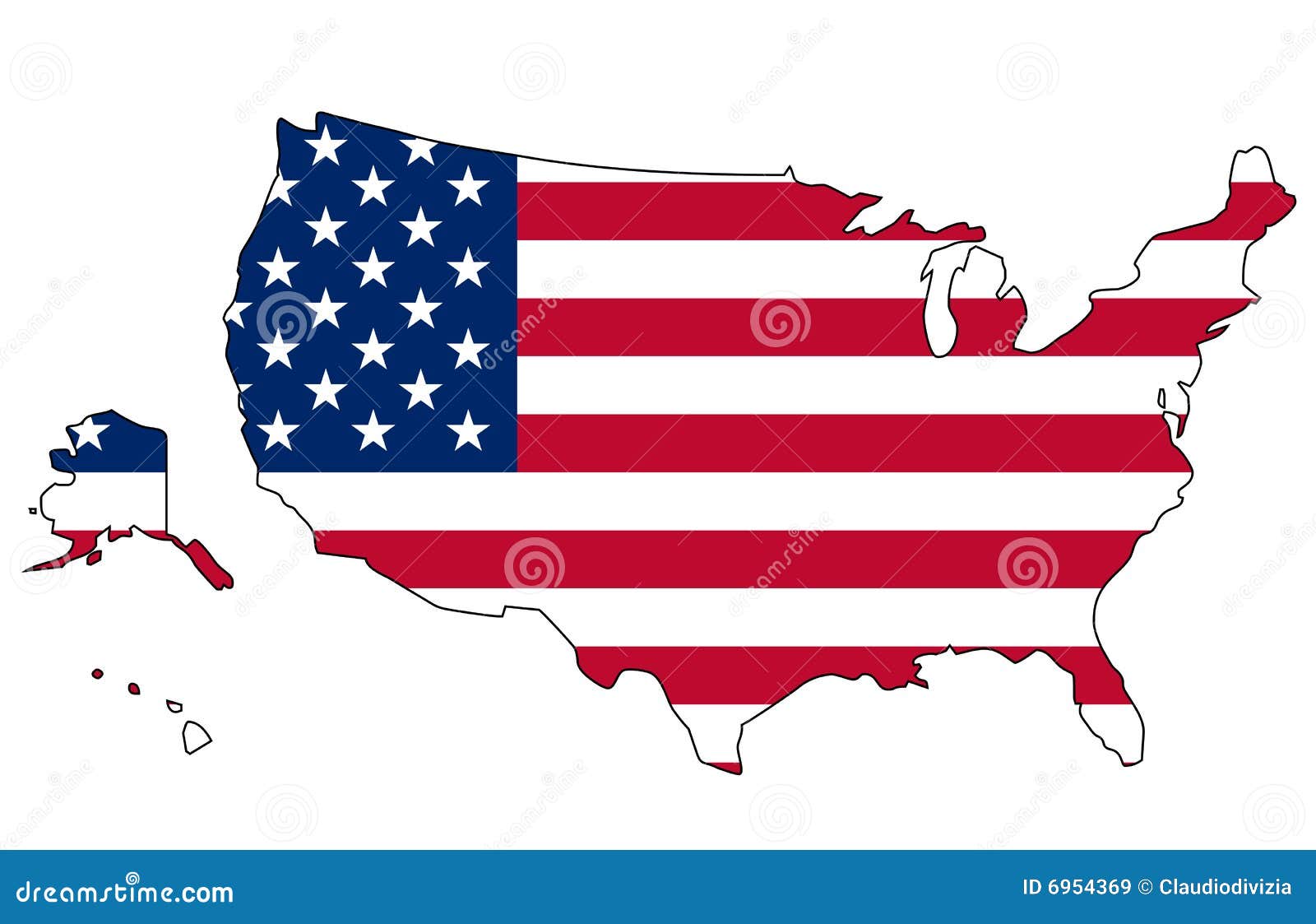 Usa Flag And Map Royalty Free Stock Images Image 6954369