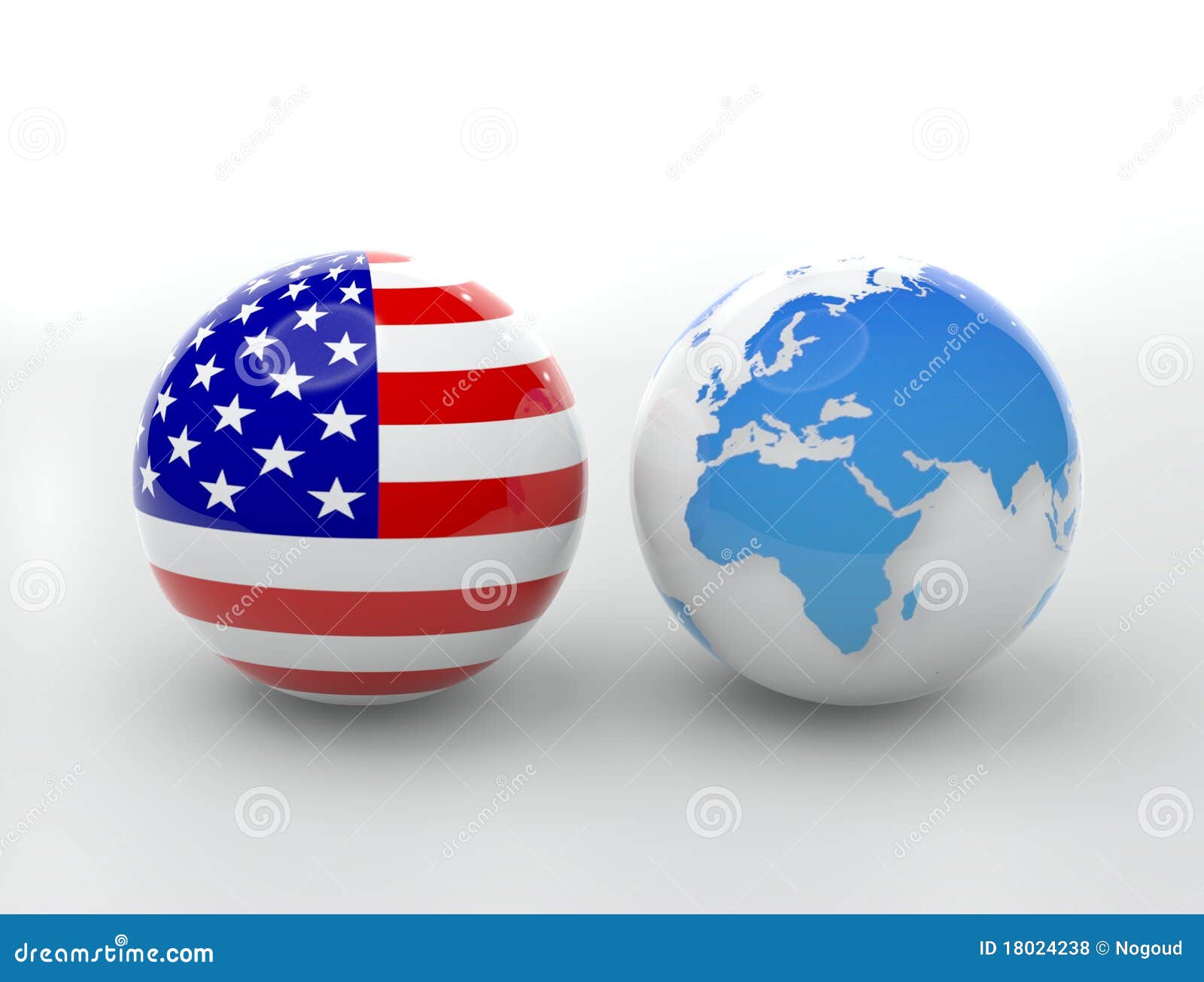 USA Vs. Globe Royalty Free Stock Photos - Image: 18024238