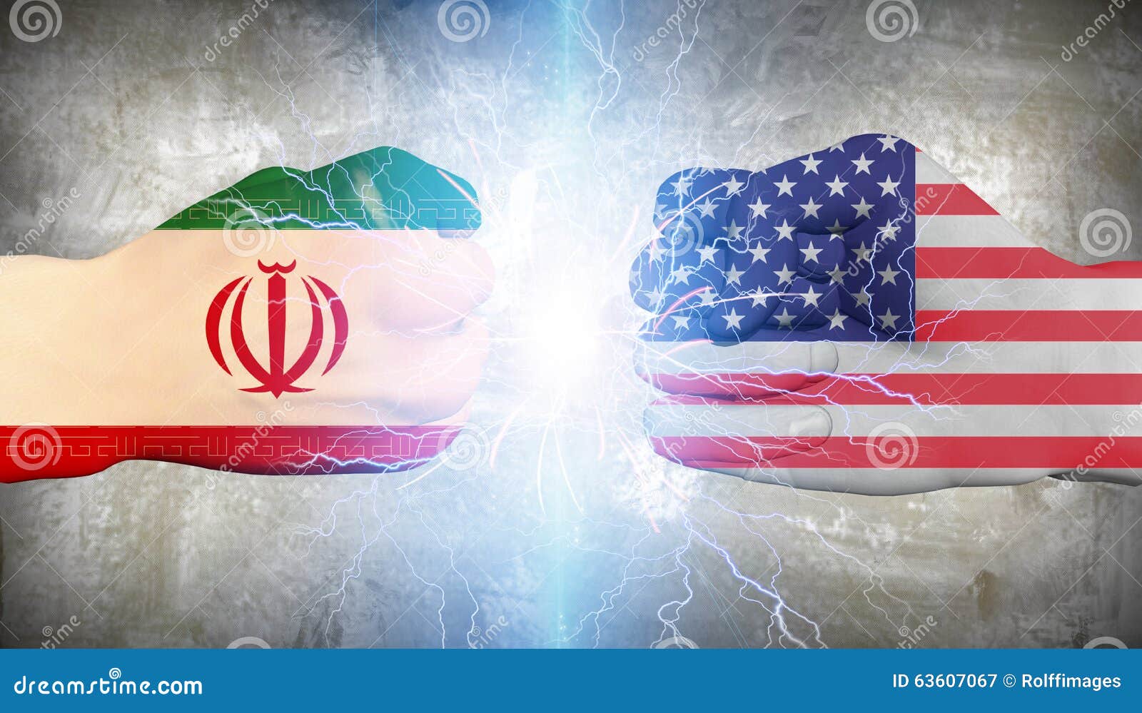 USA Vs Iran Stock Illustration - Image: 63607067
