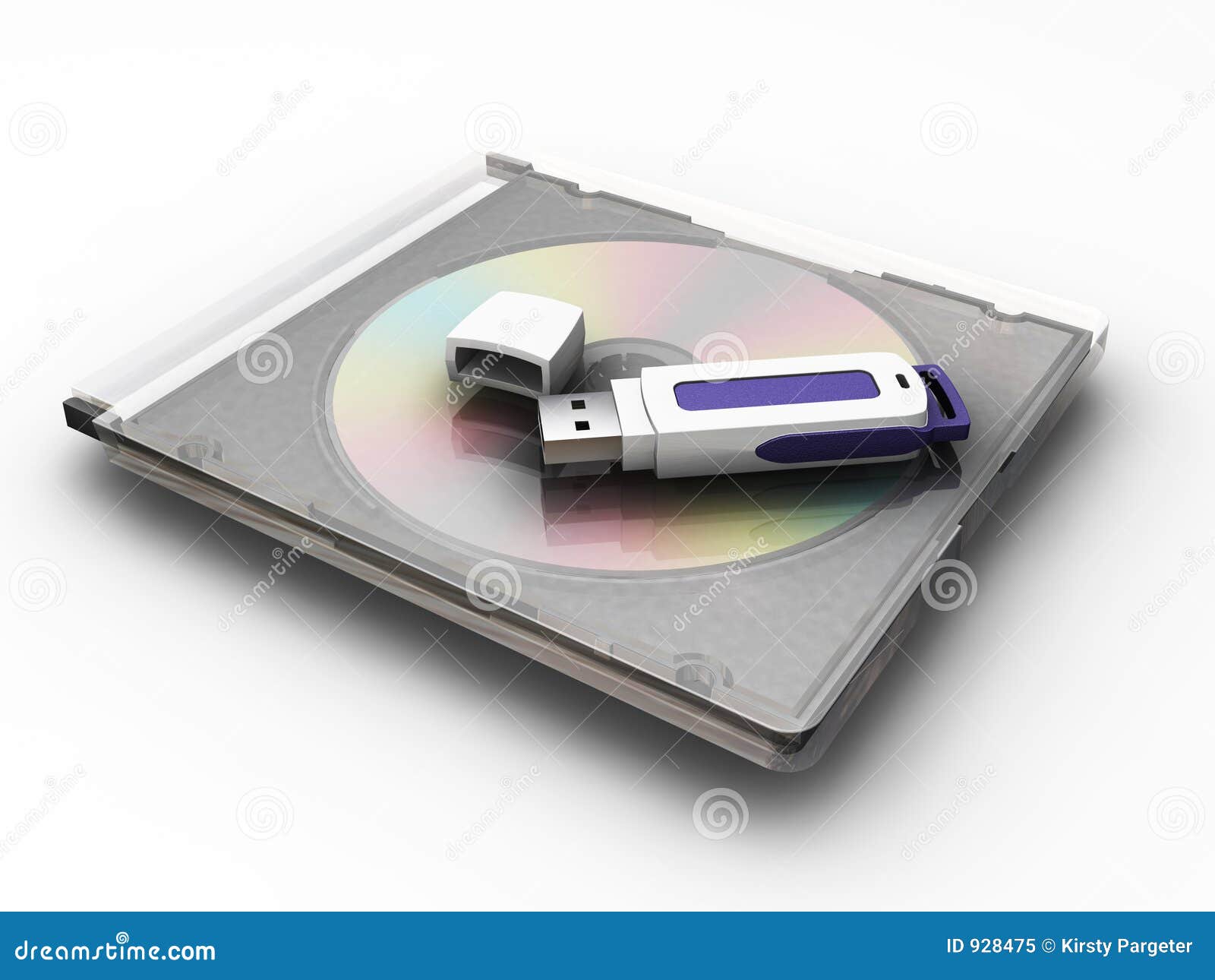 USB Pen Drive On CD Royalty Free Stock Photo Image 928475