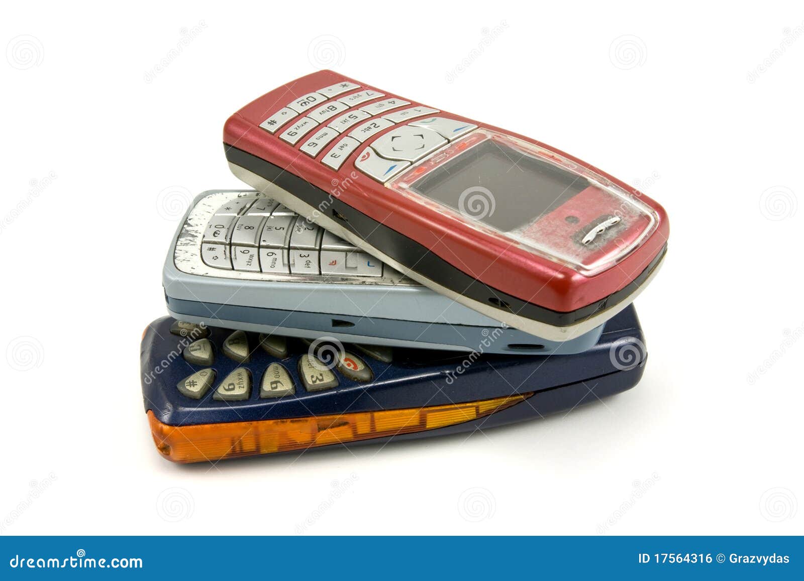 Royalty Free Stock Image: Used old Cell phones