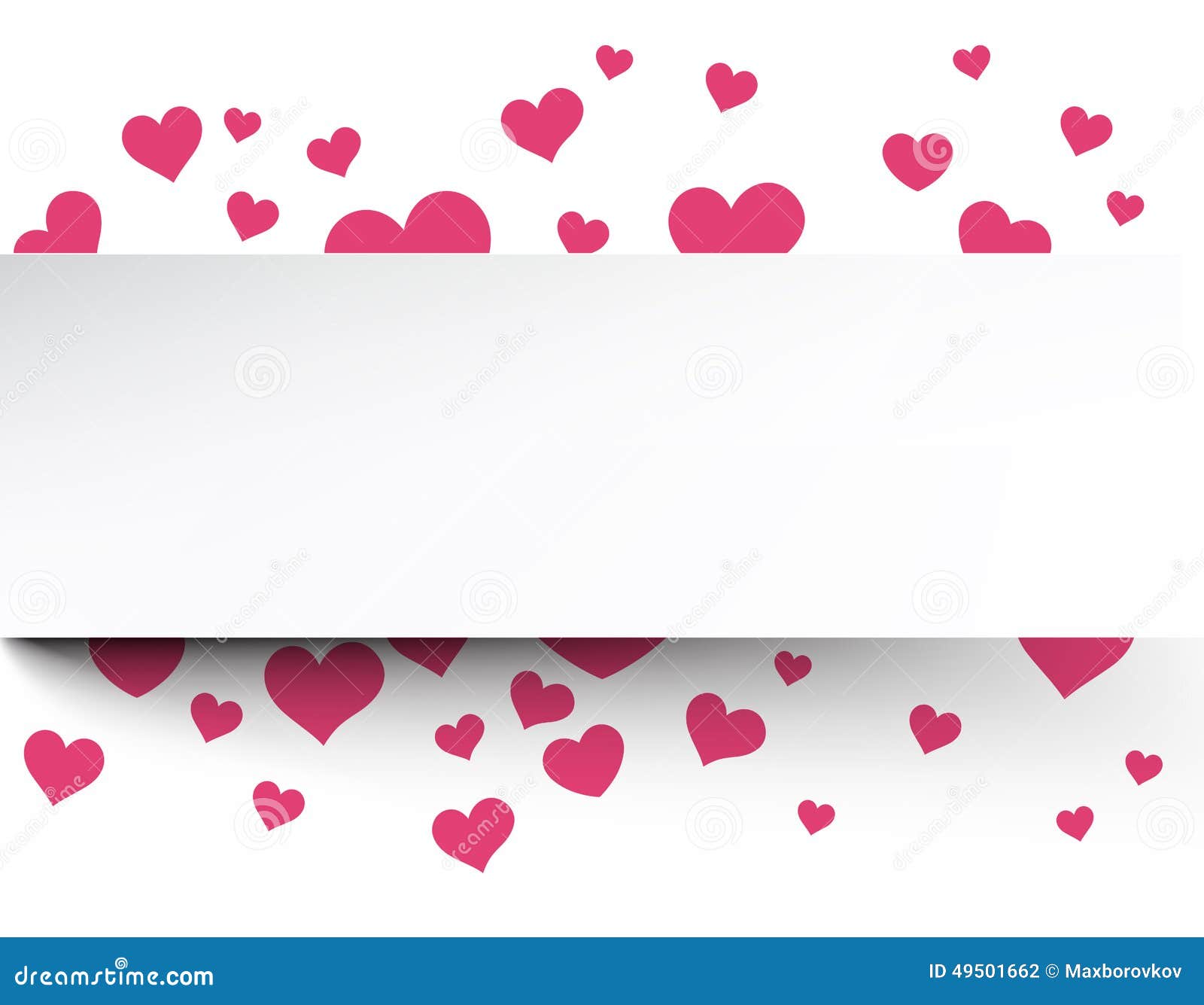 Valentines Background With Pink Hearts Stock Vector Image 49501662
