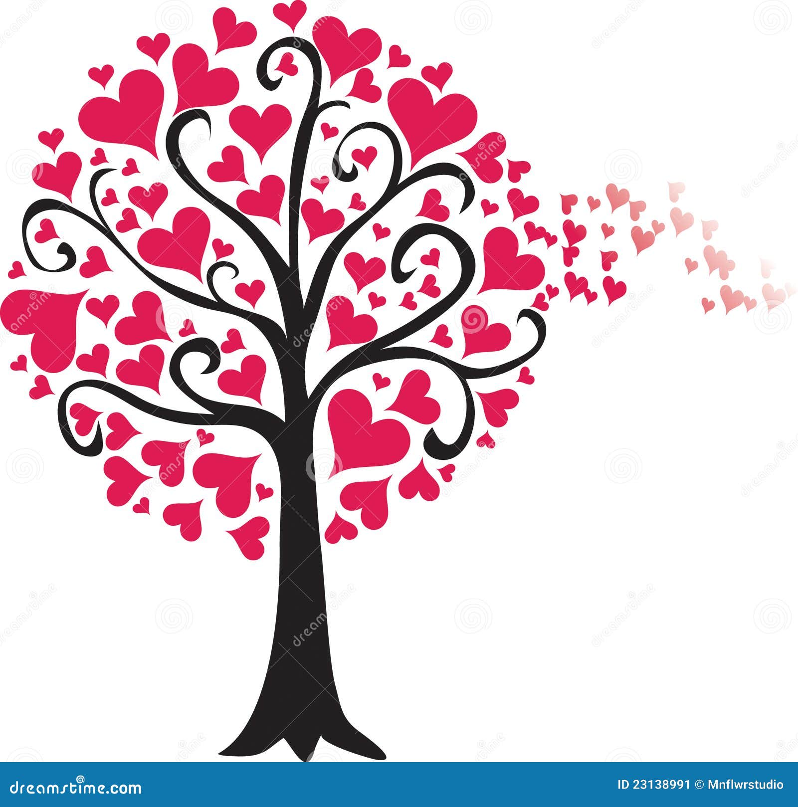 Valentine Tree Breeze Stock Image - Image: 23138991
