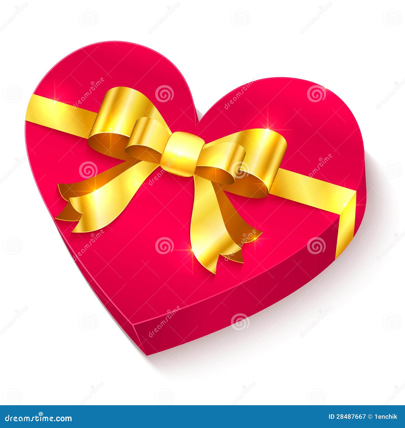 Valentines Day 3D Heart Gift Box Royalty Free Stock Photography ...