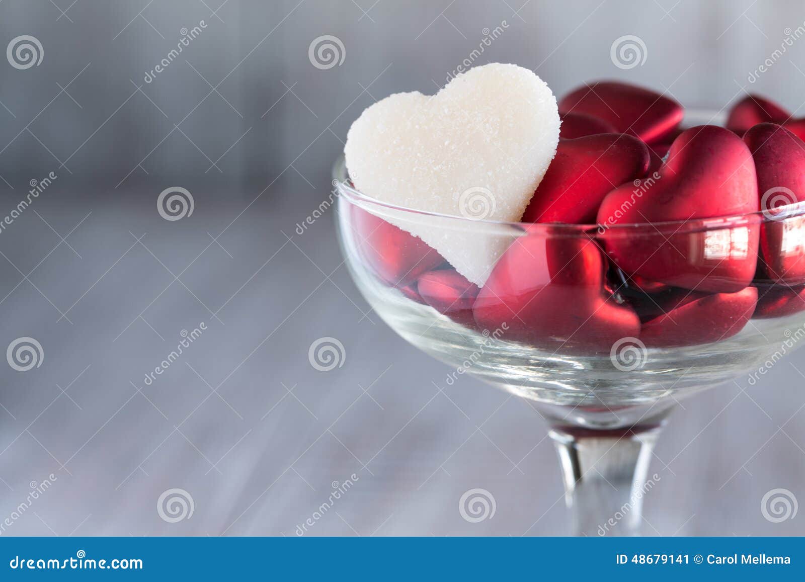 Valentines Day Candy Hearts In Wine Glass Love Symbols Stock Photo - Image: 486791411300 x 957