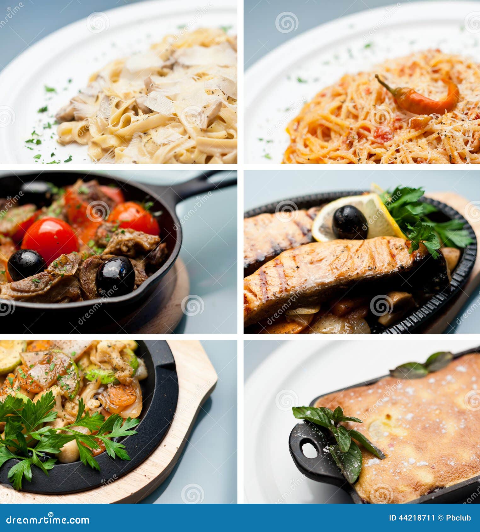 Various Main Course Meals Stock Photo - Image: 44218711