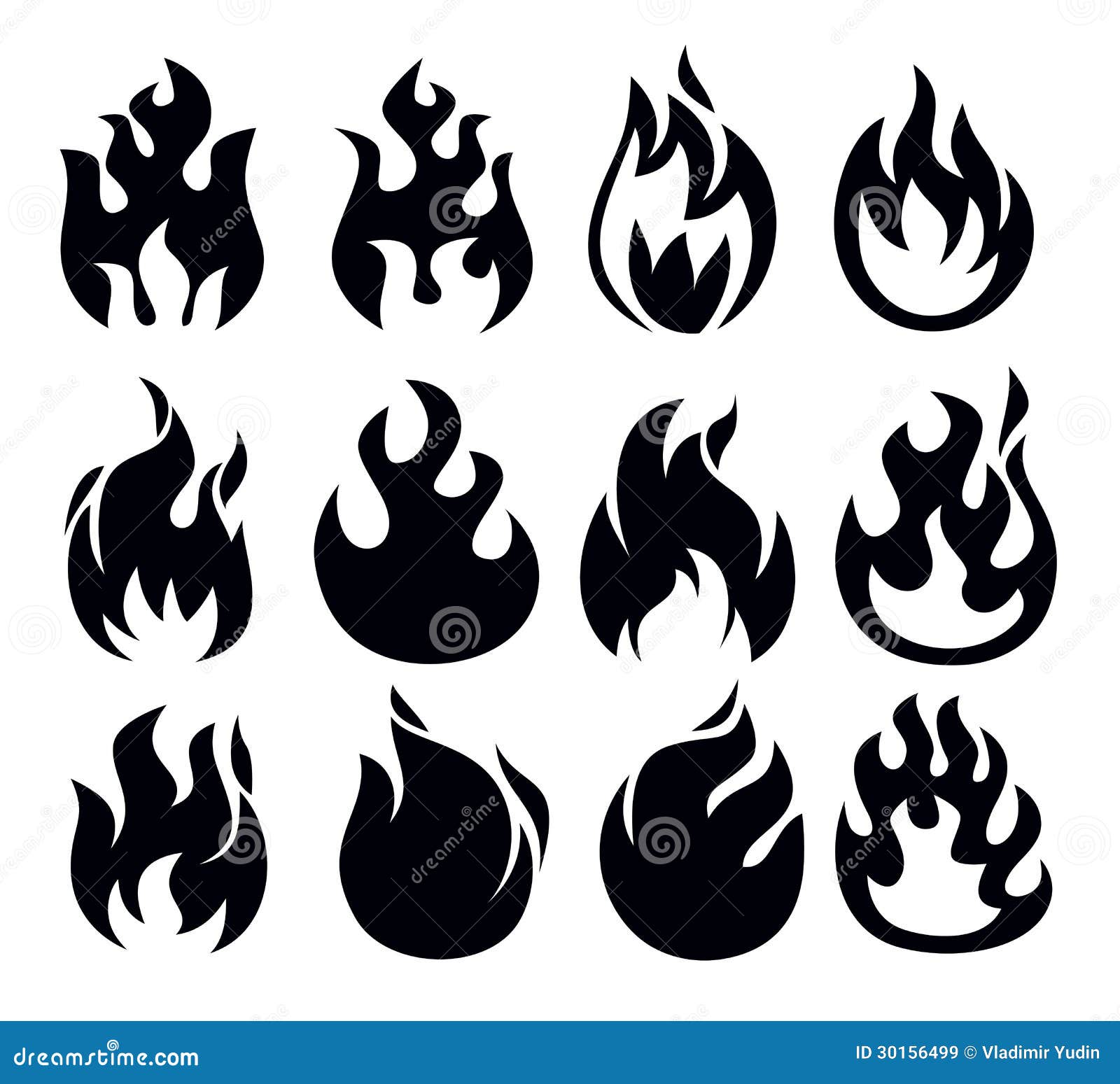 fire clipart black and white - photo #48