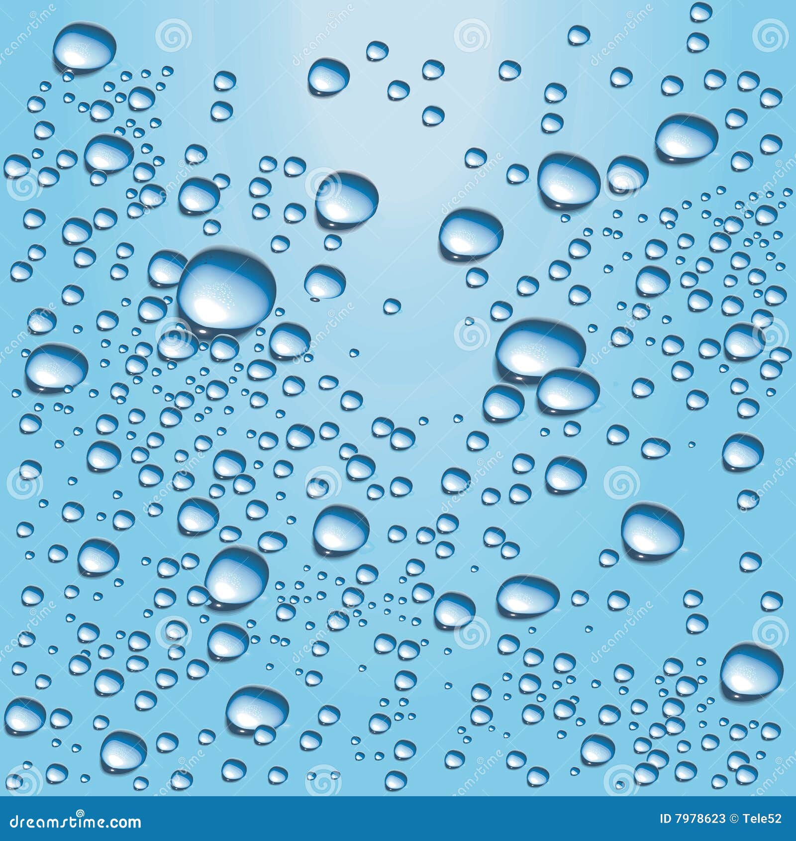 Vector Blue Water Bubbles Stock Photos - Image: 7978623