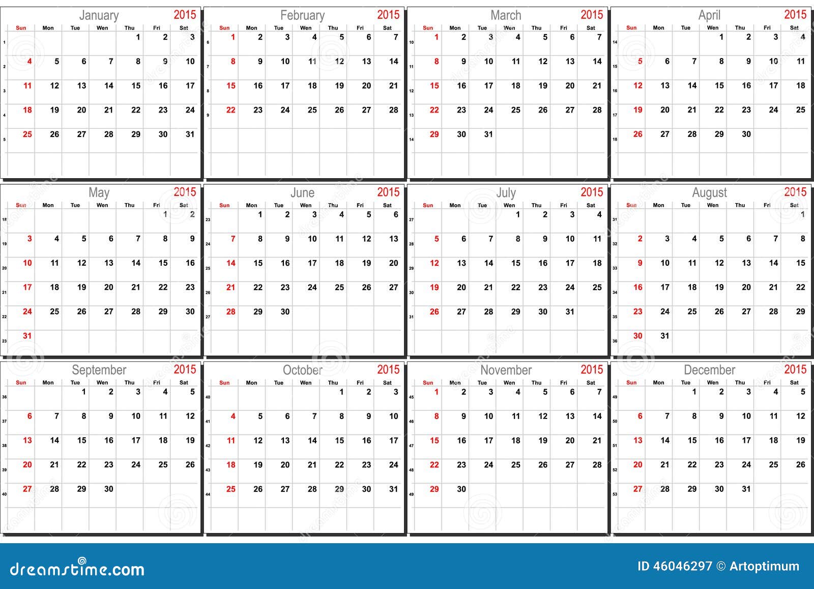 Calendar Planner Vector : Vector calendar for stock image Calendar Planner Vector : Vector calendar for stock image