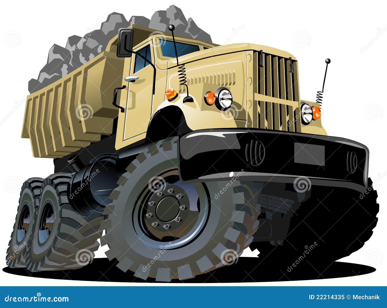 Vector Cartoon Dump Truck Royalty Free Stock Photo - Image: 22214335