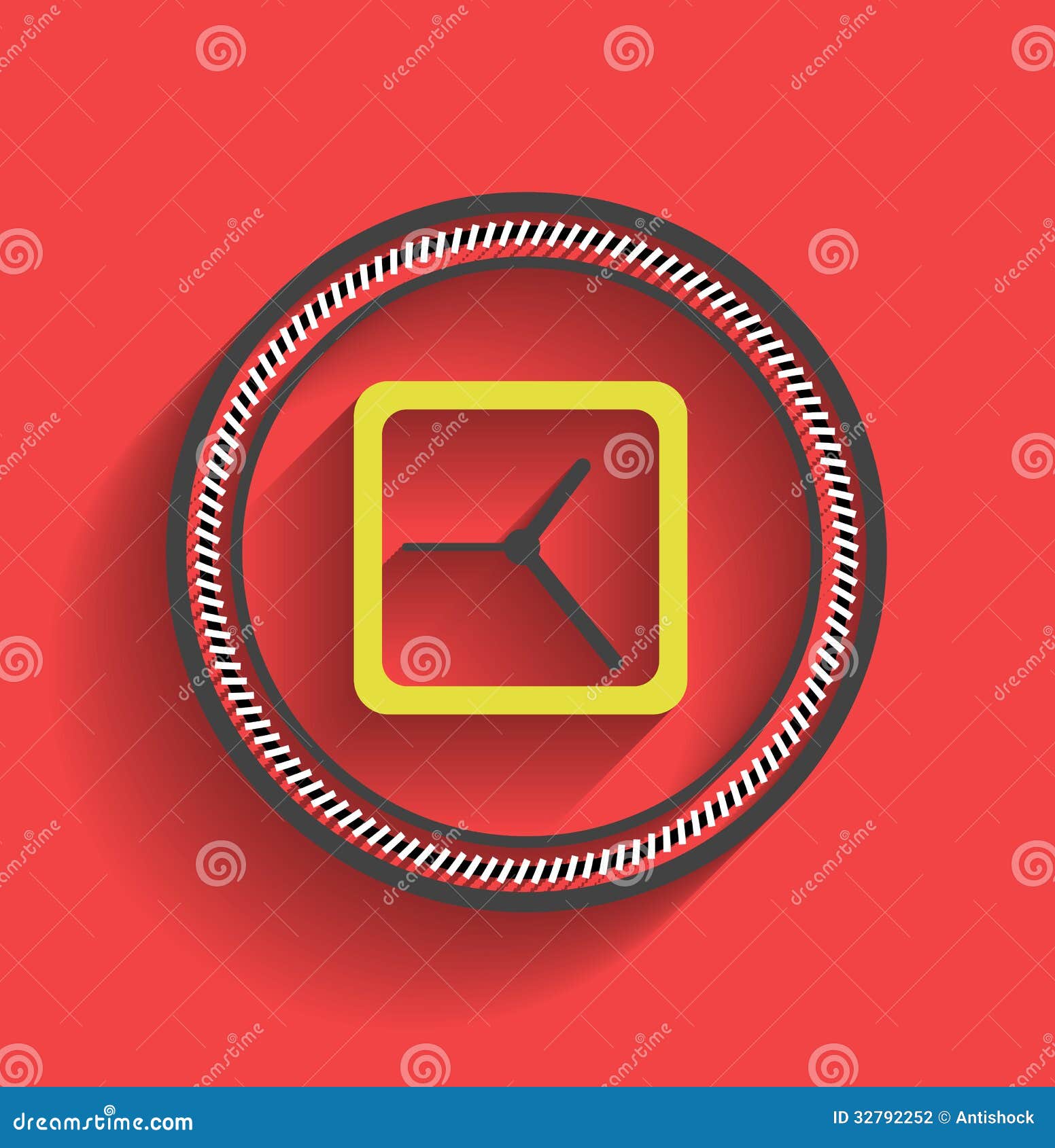 Vector Clock Icon Flat Modern Design Vector Clock Icon Flat Modern Design Stock Photography