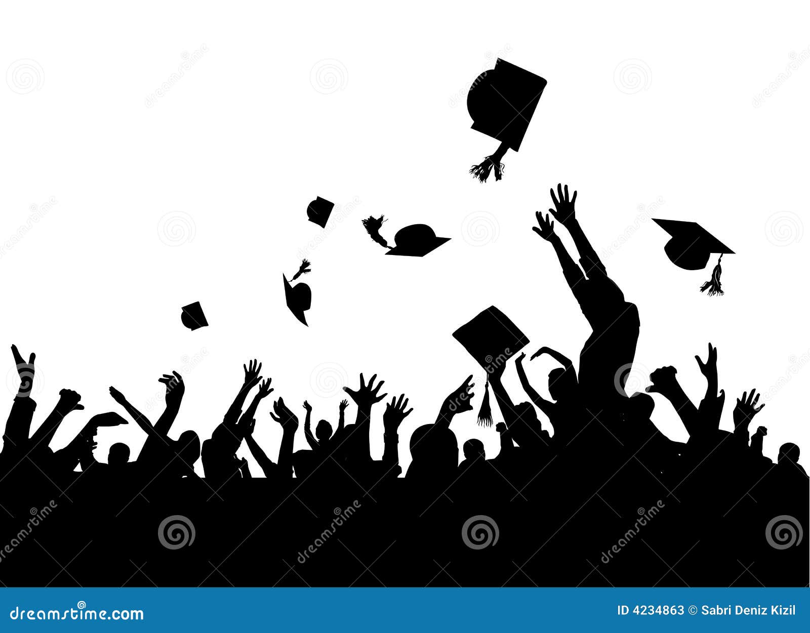 Vector Del Partido De Graduación Fotos de archivo - Imagen: 4234863
