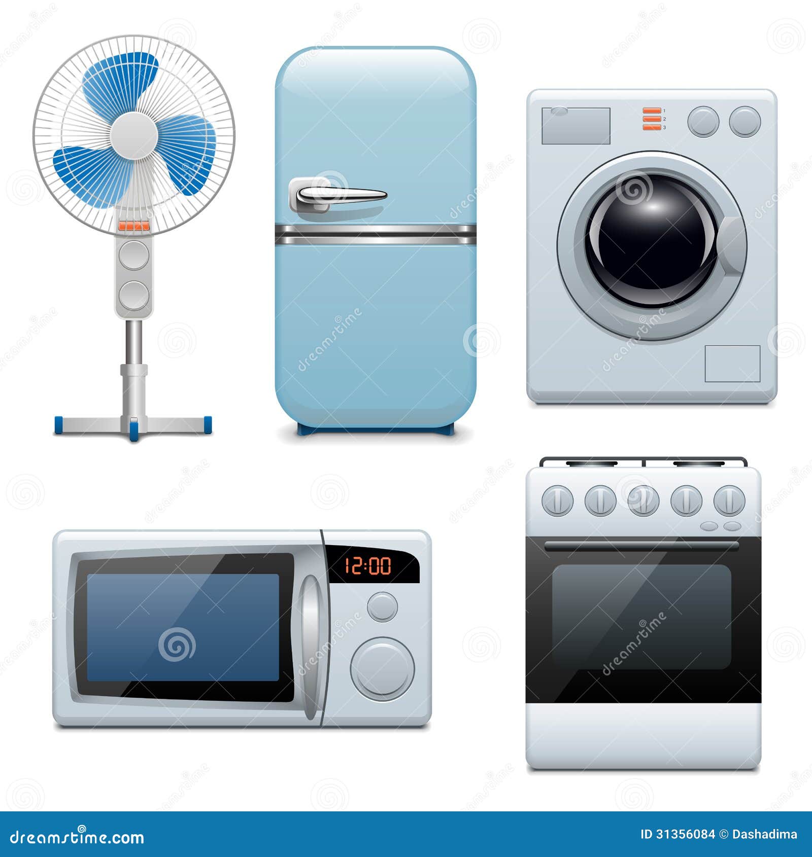 Vector Household Appliances Icons Stock Images - Image: 31356084