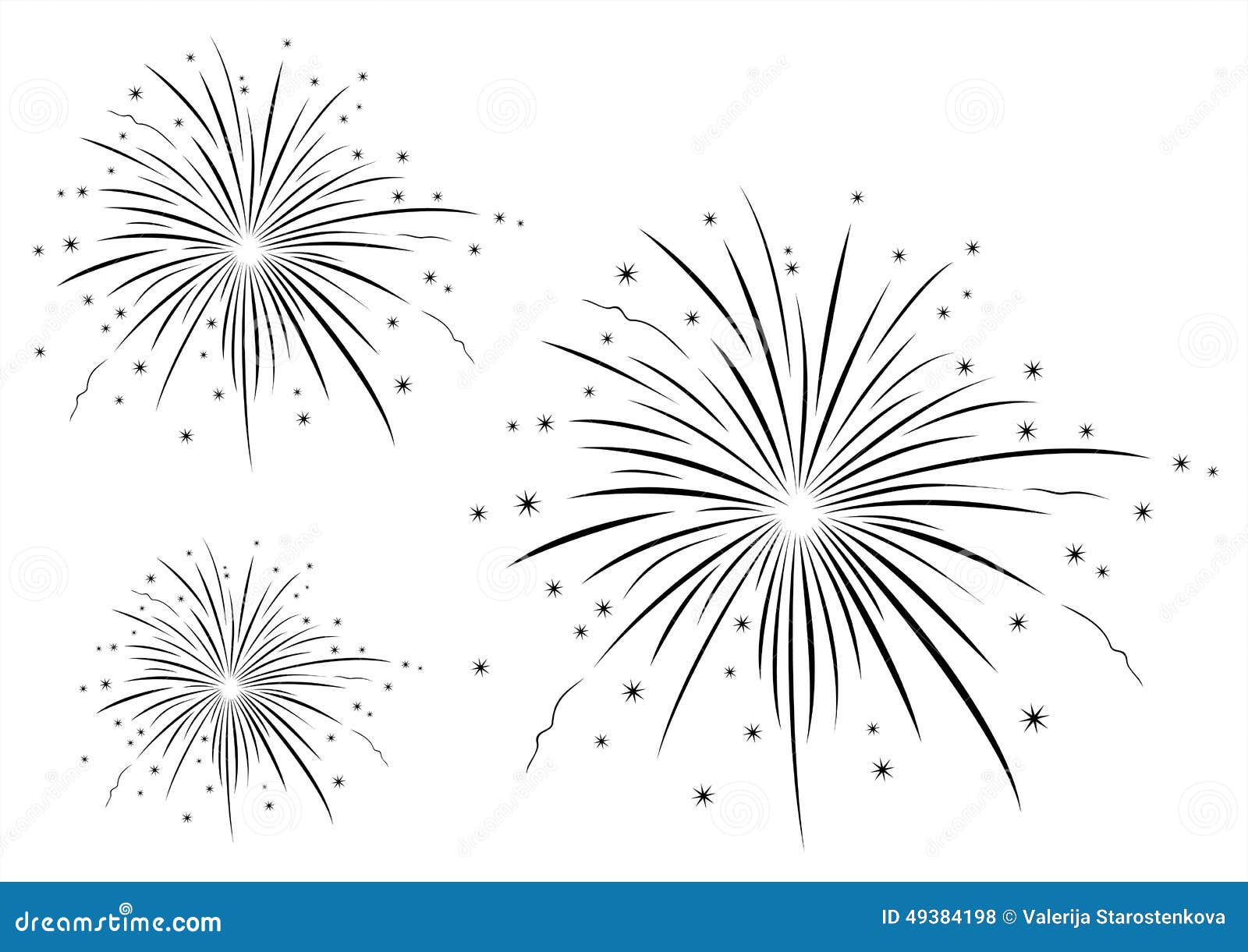 free black and white fireworks clipart - photo #25