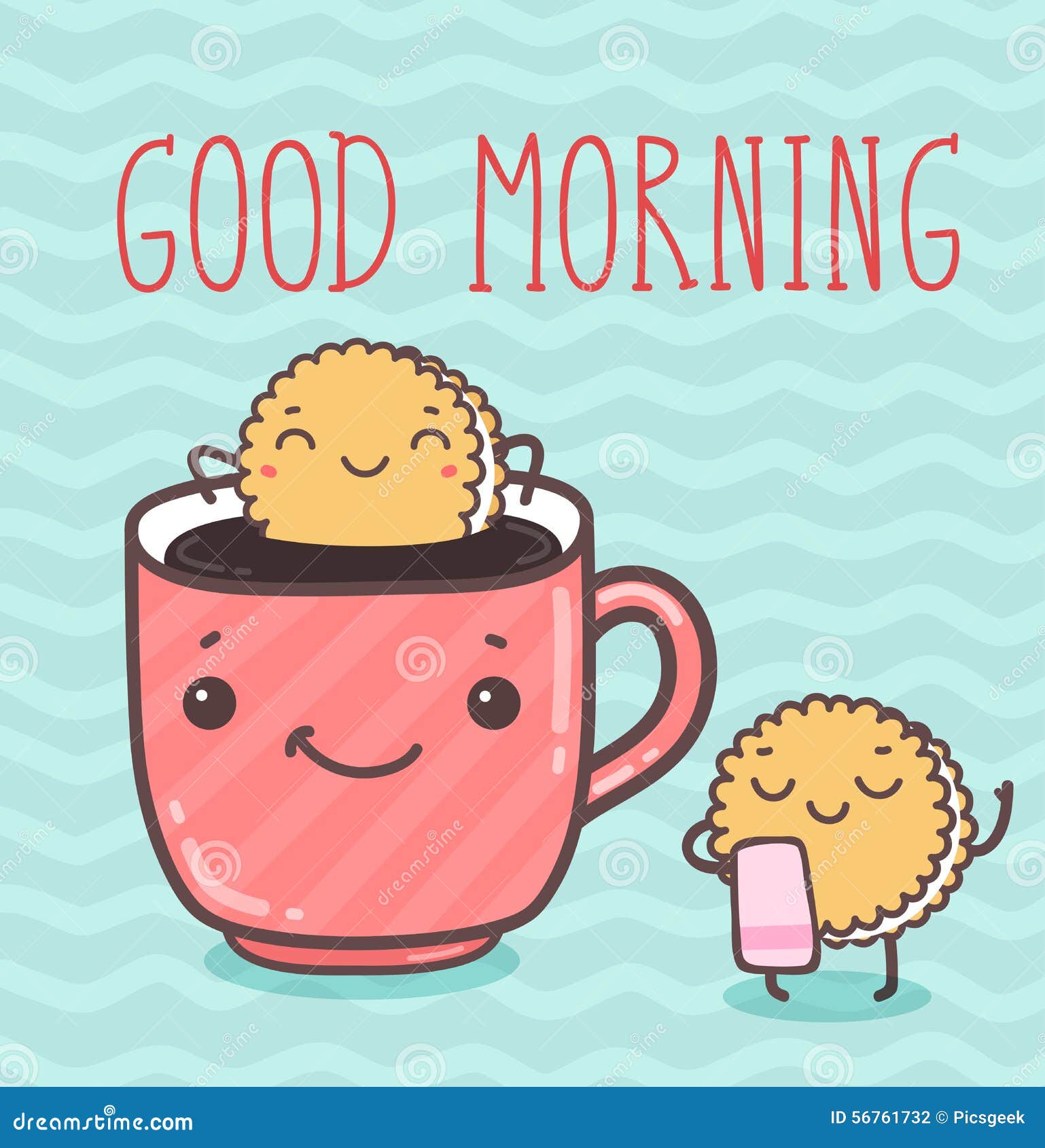 Vector Illustration - Good Morning. Stock Vector - Image: 56761732