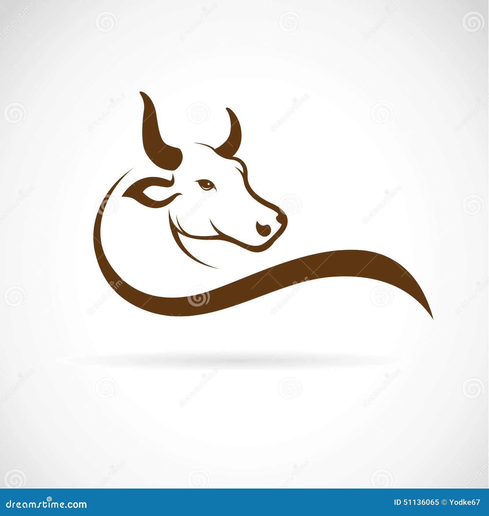 Vector Image Of An Bull Head Stock Vector - Image: 51136065