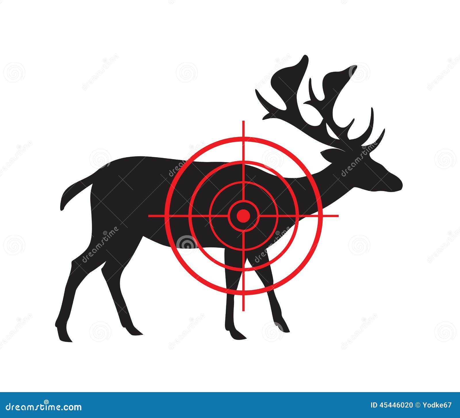 Vector Image Of A Deer Target Stock Vector Image 45446020