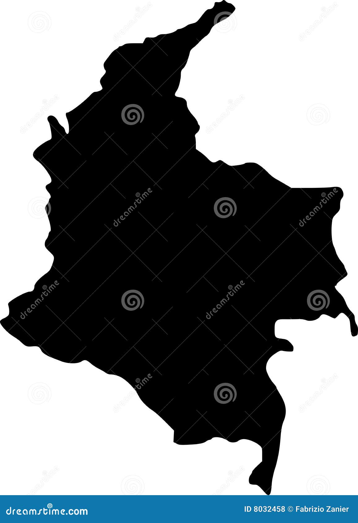 Vector Map Of Colombia Royalty Free Stock Photos Image 8032458