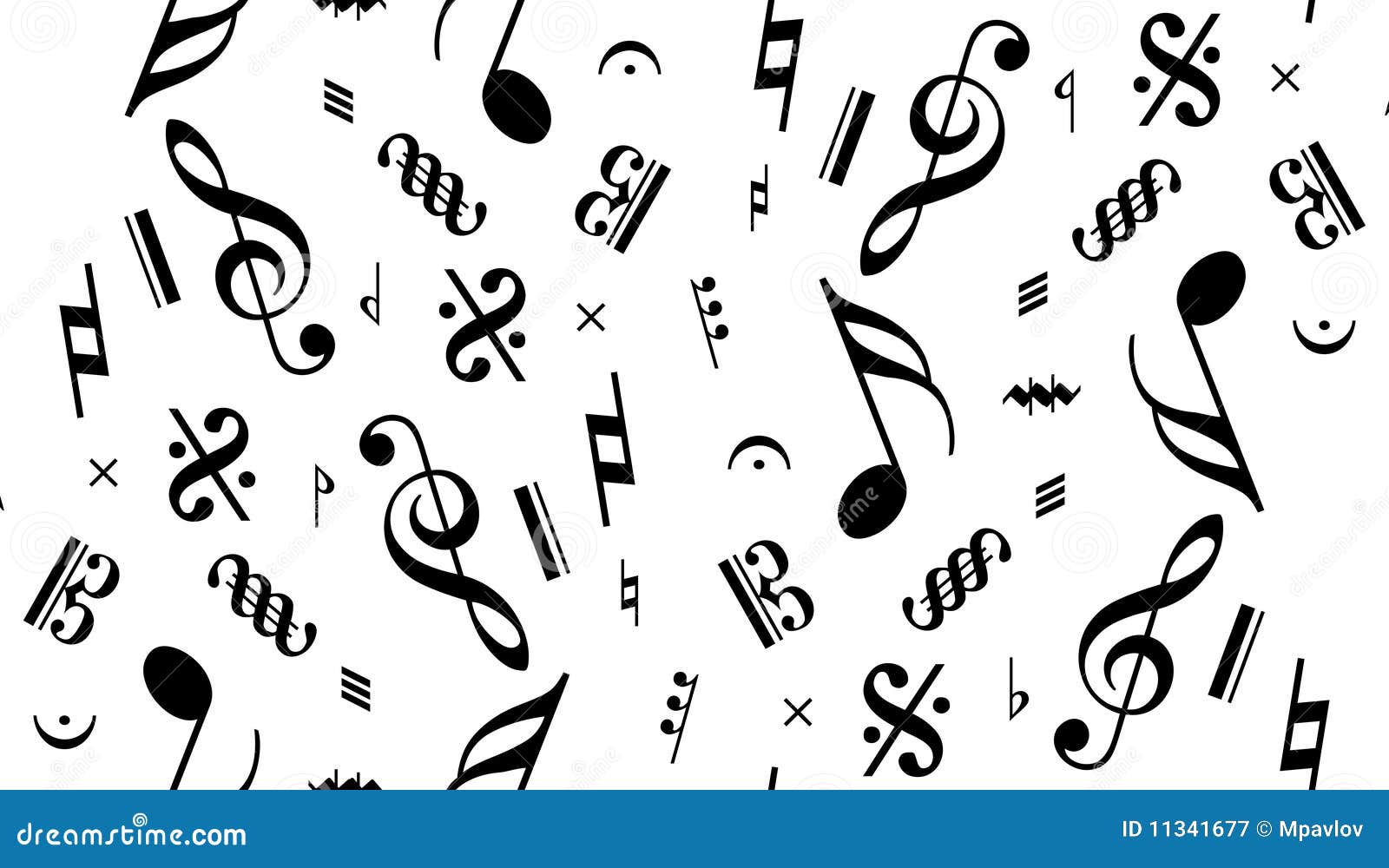 Vector Music Note Seamless Royalty Free Stock Photography - Image: 11341677