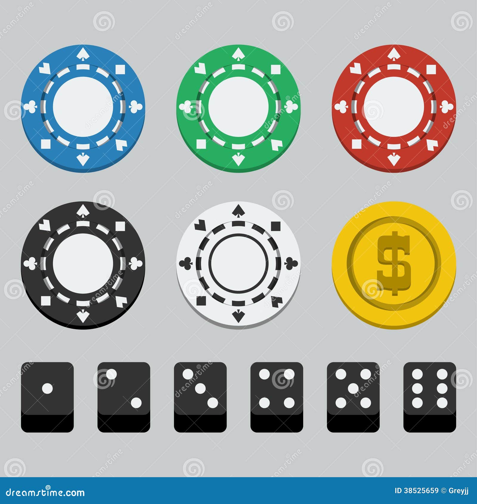Vector poker chip