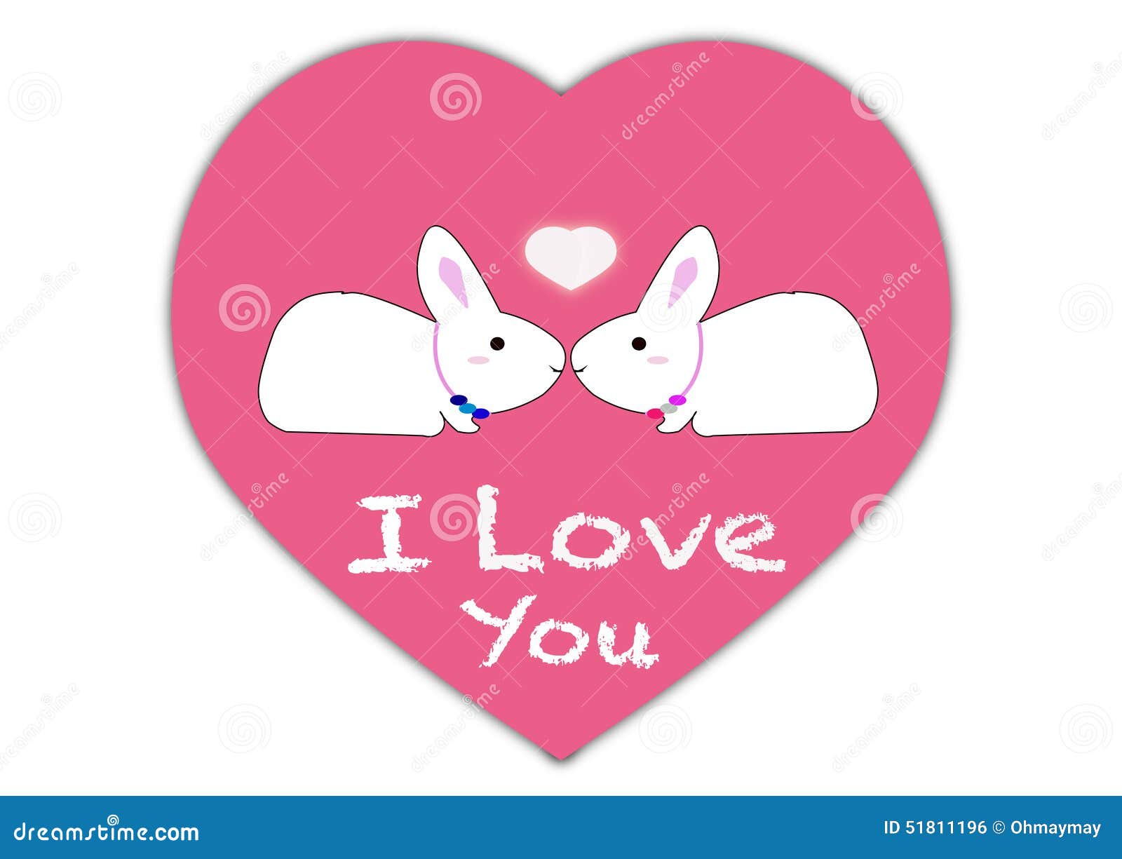 Vector Showing Love Concept With Rabbit Cartoons Stock Illustration