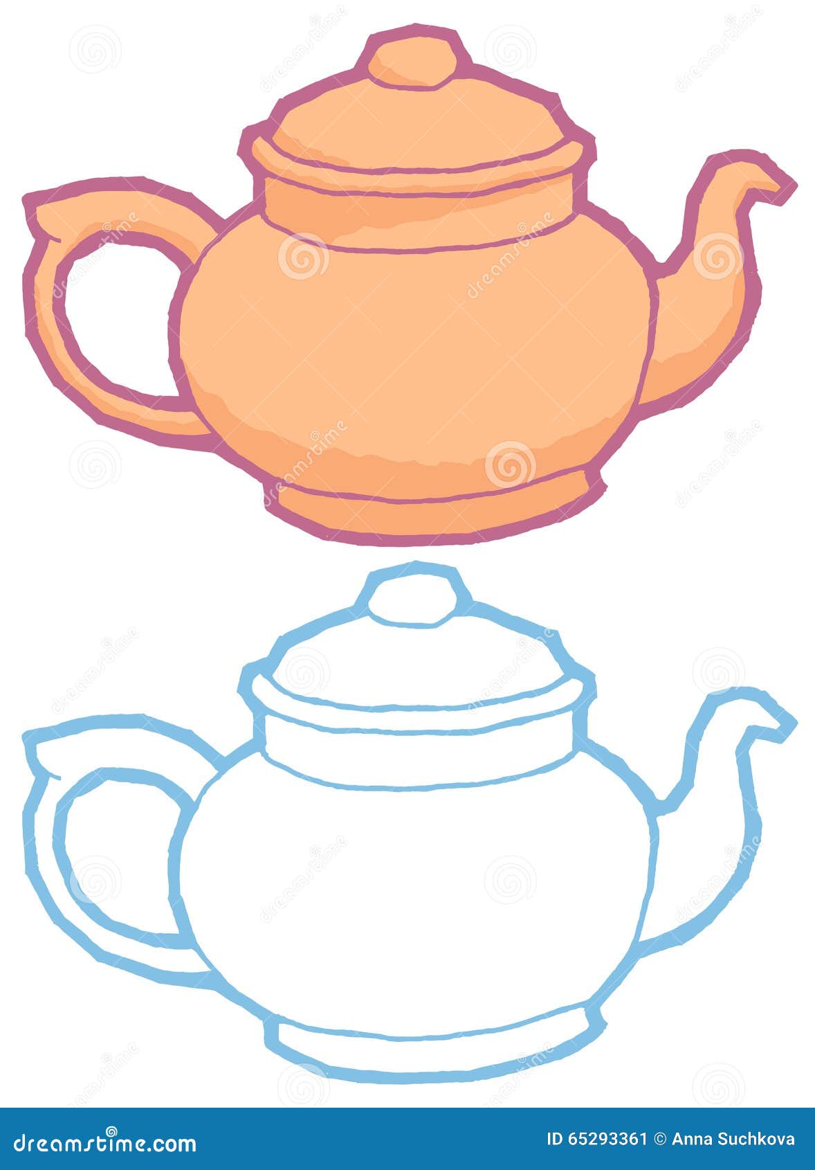 Vector Teapot Stock Vector - Image: 65293361