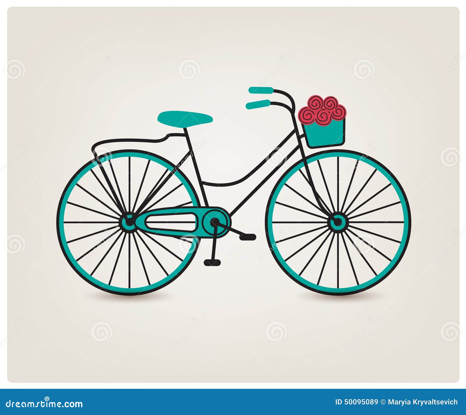 Bicycle With Basket Silhouette