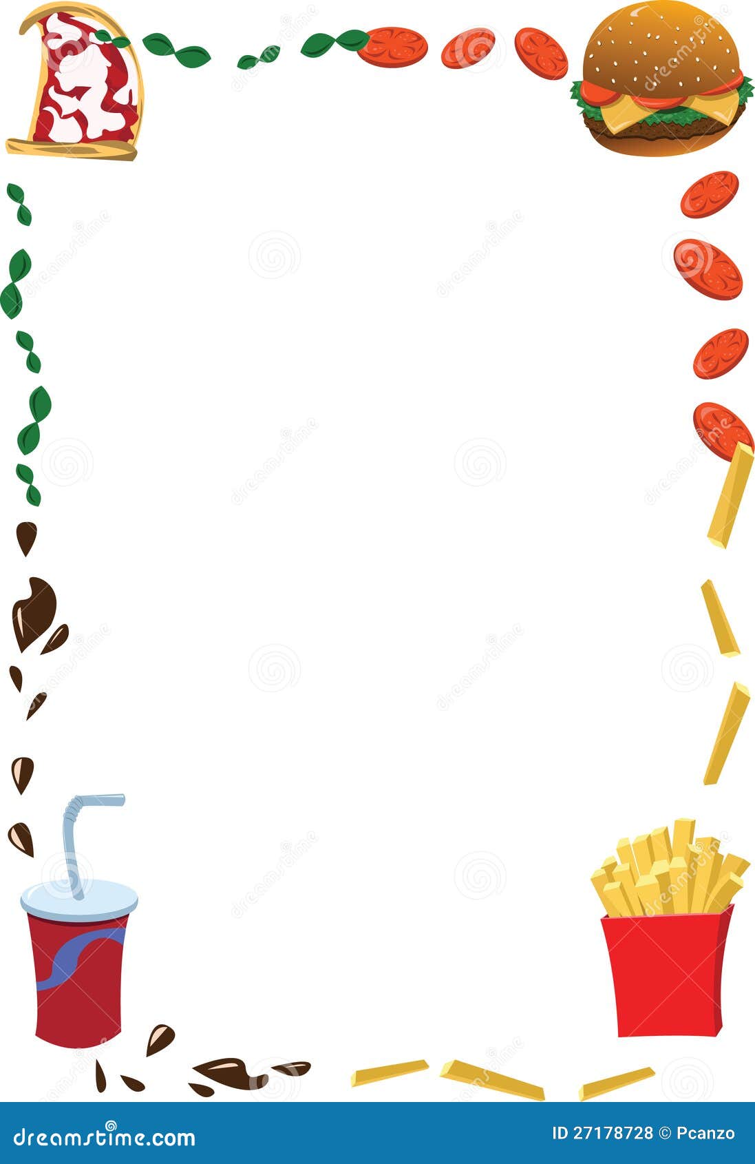 Vertical Fast Food Frame Royalty Free Stock Photos - Image ...