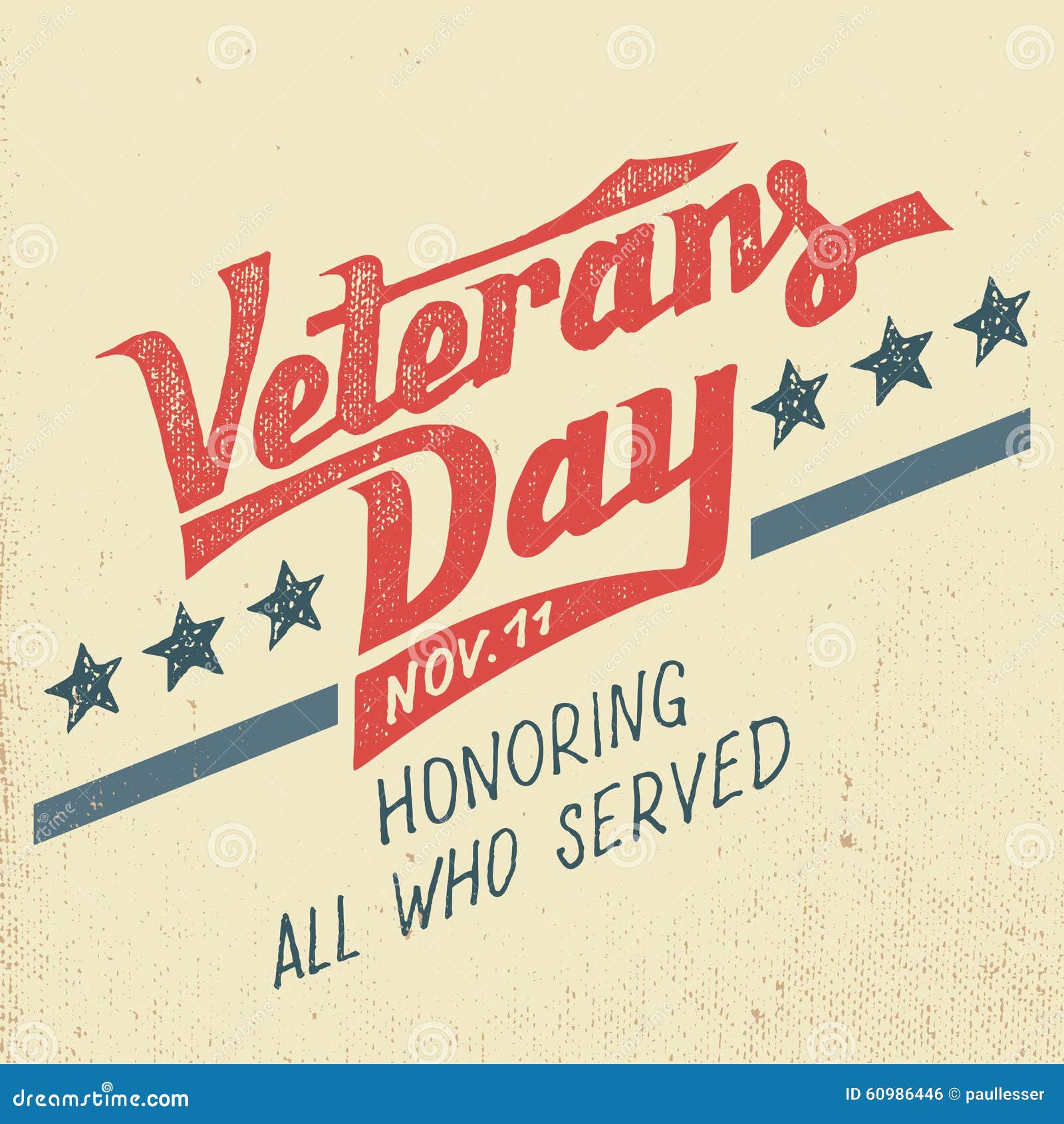 Veterans Day Holiday Typographic Design Stock Vector  Image: 60986446