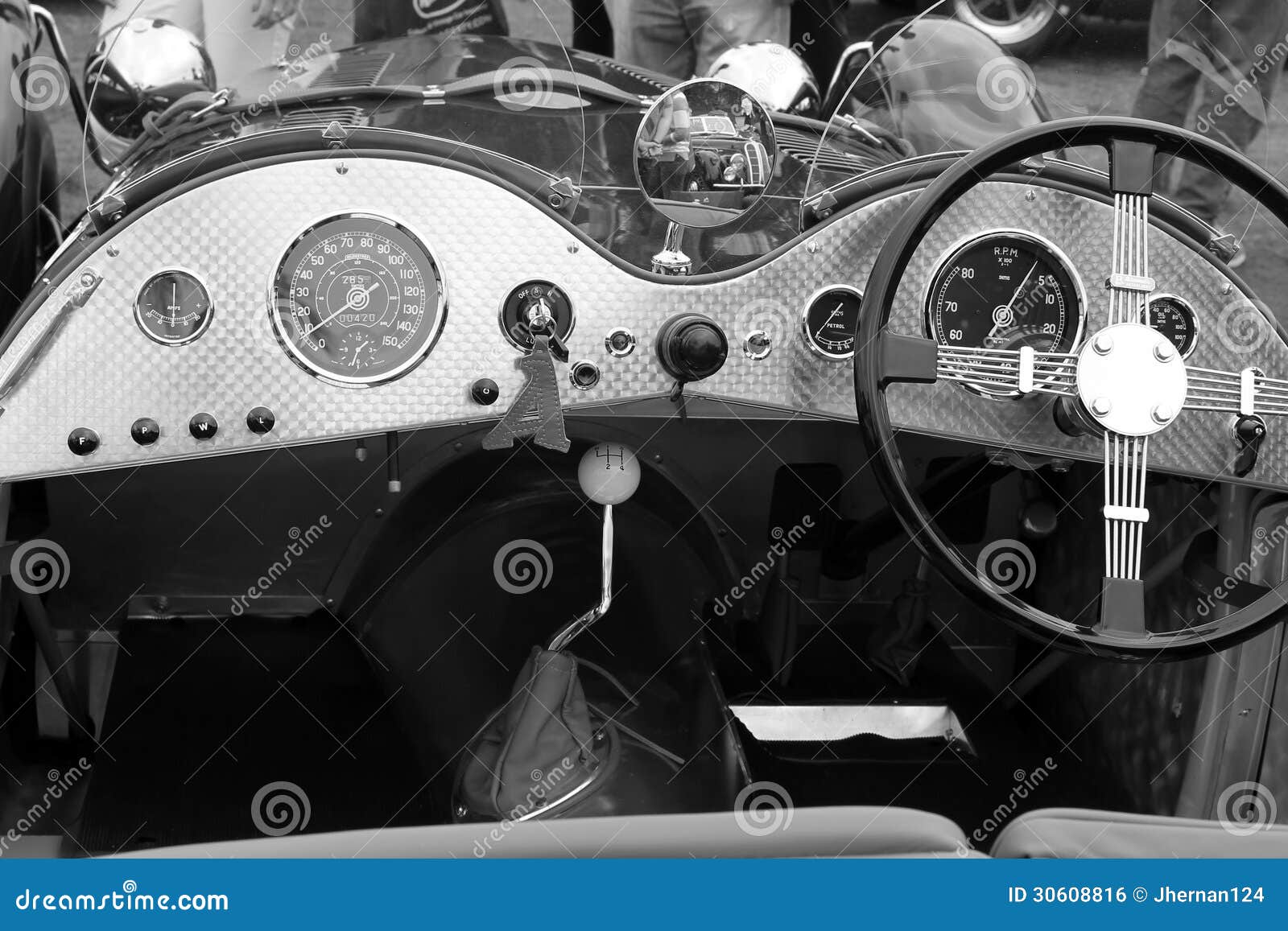 Vintage British Sports Car Interior Royalty Free Stock Image  Image 