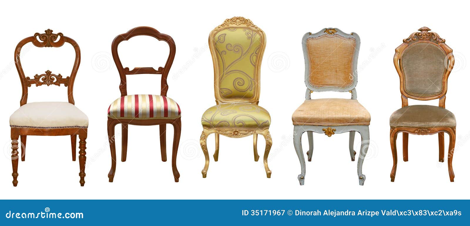 Vintage Chairs Isolated Royalty Free Stock Photography - Image ...