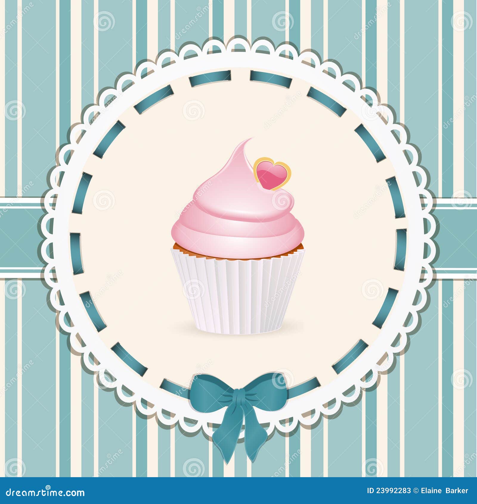 Image: cupcakes Cupcake 23992283 vintage Stock  Photos   Vintage Background vanilla Blue