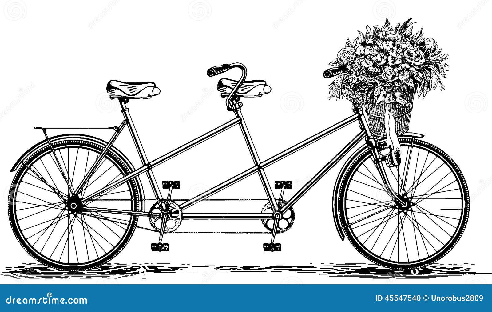 antique tandem bicycle