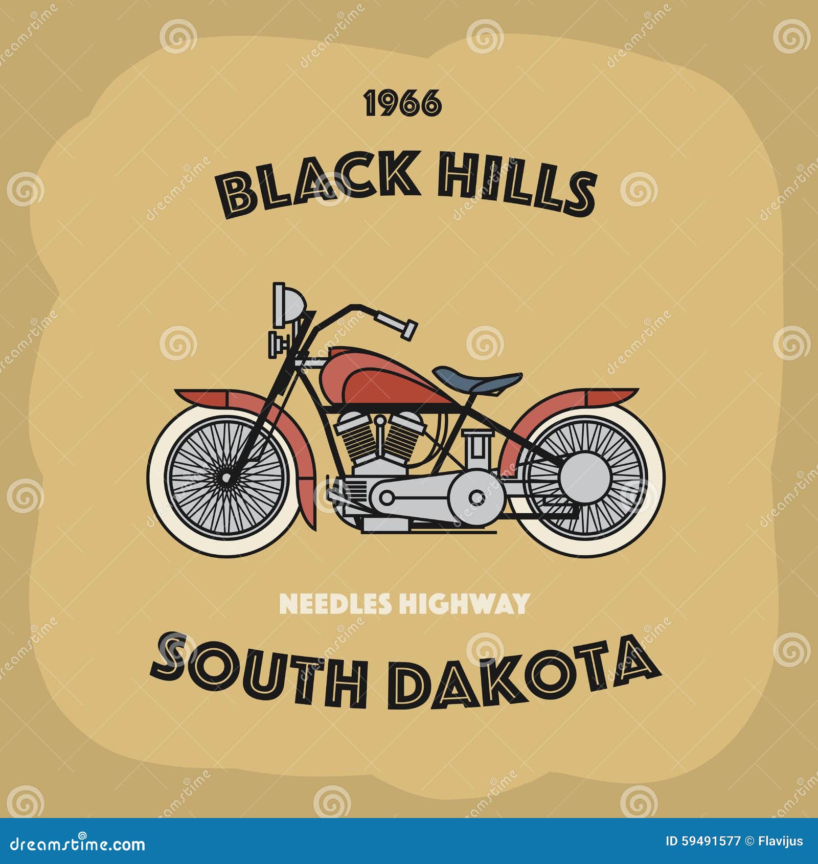 Vintage Motorcycle Illustration