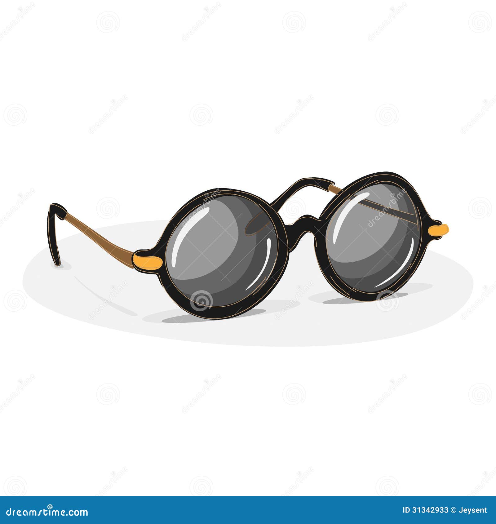 Vintage And Retro Round Frame Lens Sunglasses Stock Photos - Image