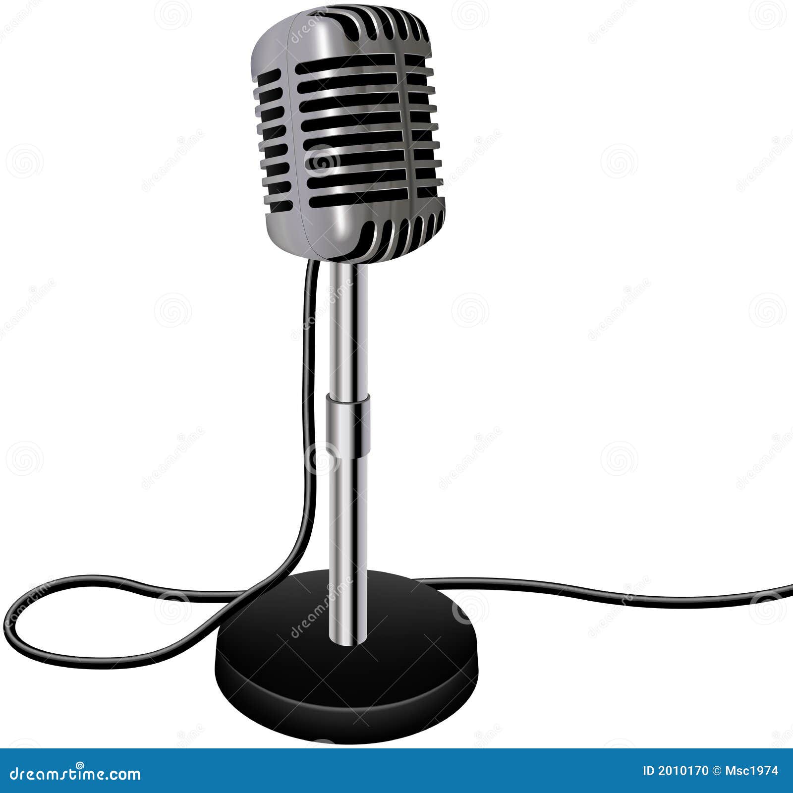 Vintage Retro Vector Microphone Stock Photo - Image: 2010170