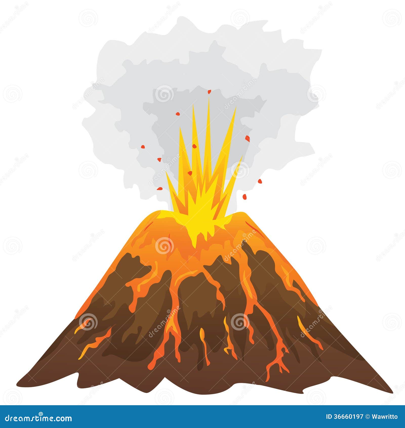 clipart volcano erupting - photo #46