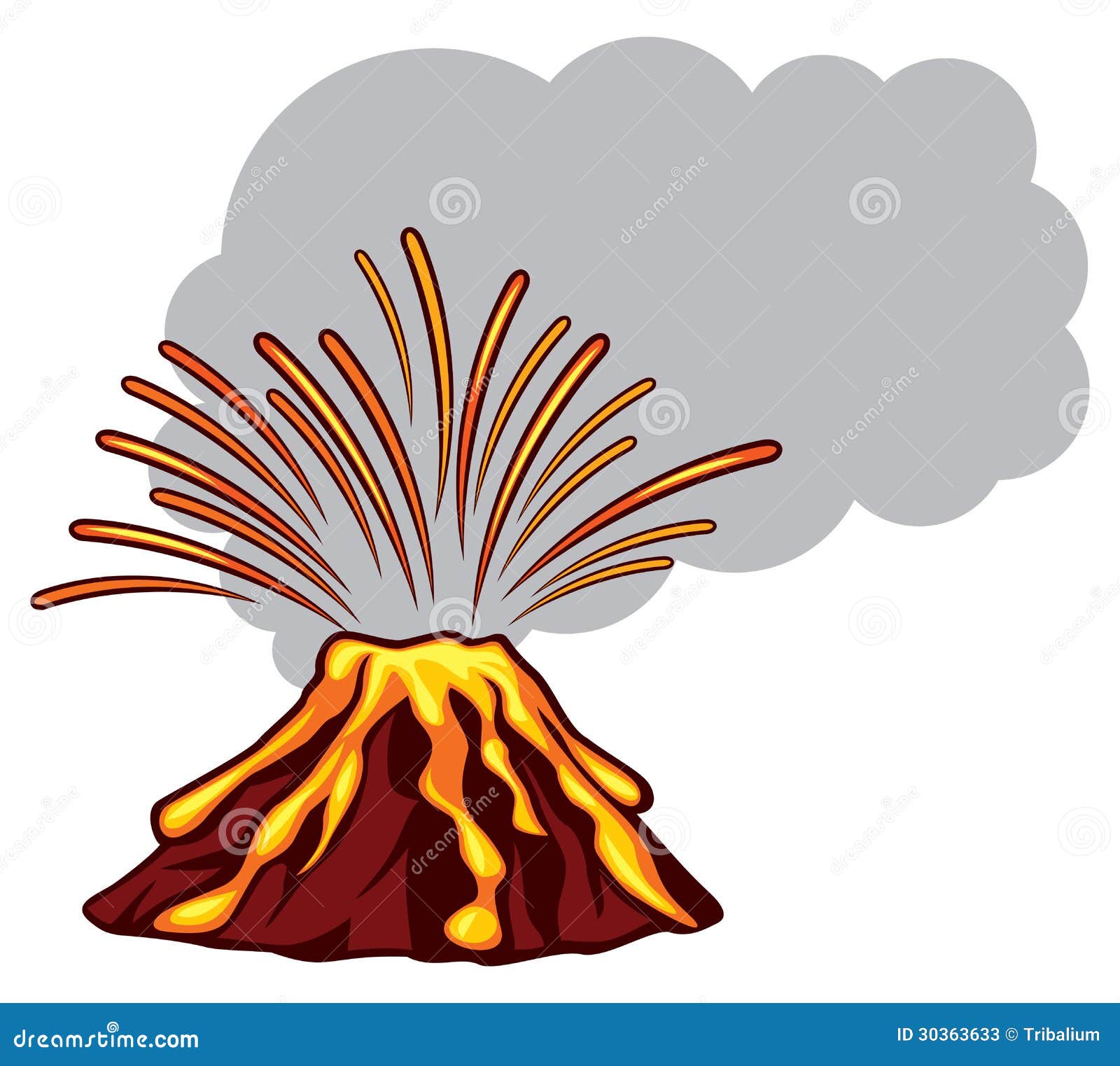clipart volcano erupting - photo #43